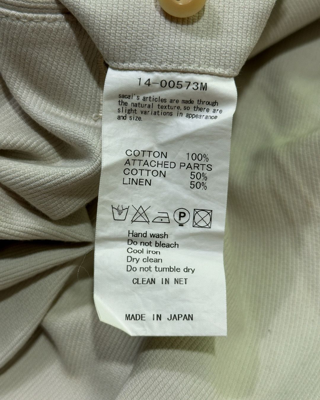 Sacai Sacai SS15 Linen Strip Cinch Back Twill Pants Size US 34 / EU 50 - 8 Thumbnail