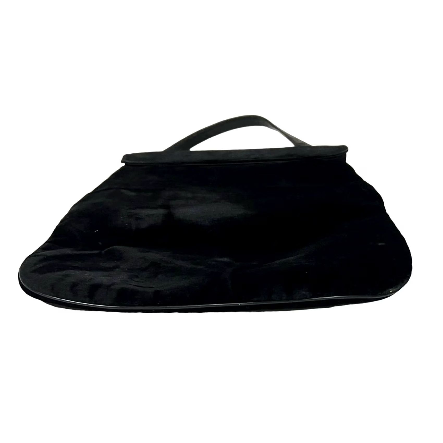 Vintage VINTAGE Jana Black Velvet Shoulder Bag Purse Handbag Women's Evening Latch Closure 10”x11” Velvet Size ONE SIZE - 5 Thumbnail