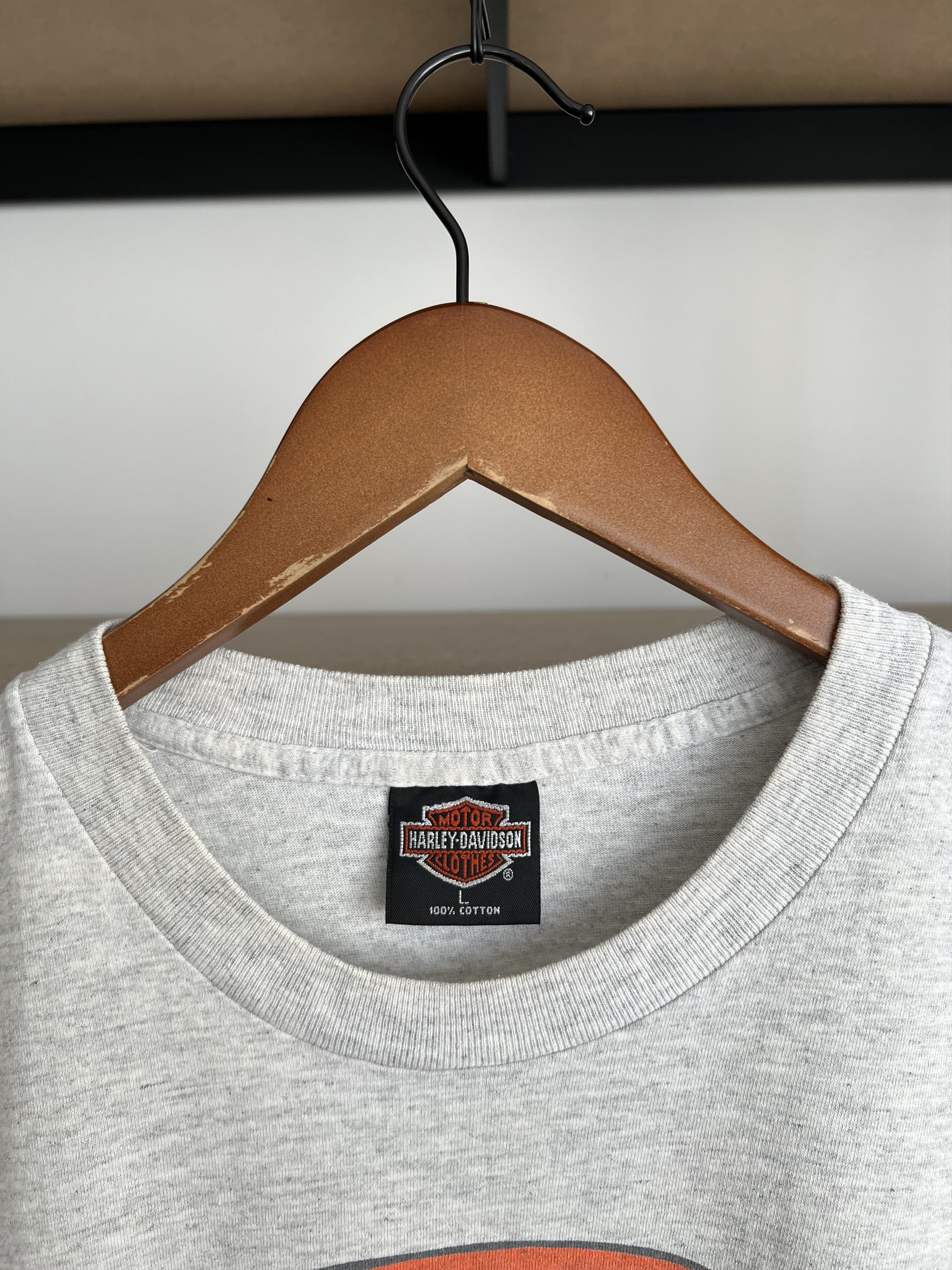 Harley Davidson Vintage 1994 Harley Davidson Engine Motor Gray T-shirt Size US L / EU 52-54 / 3 - 15 Thumbnail