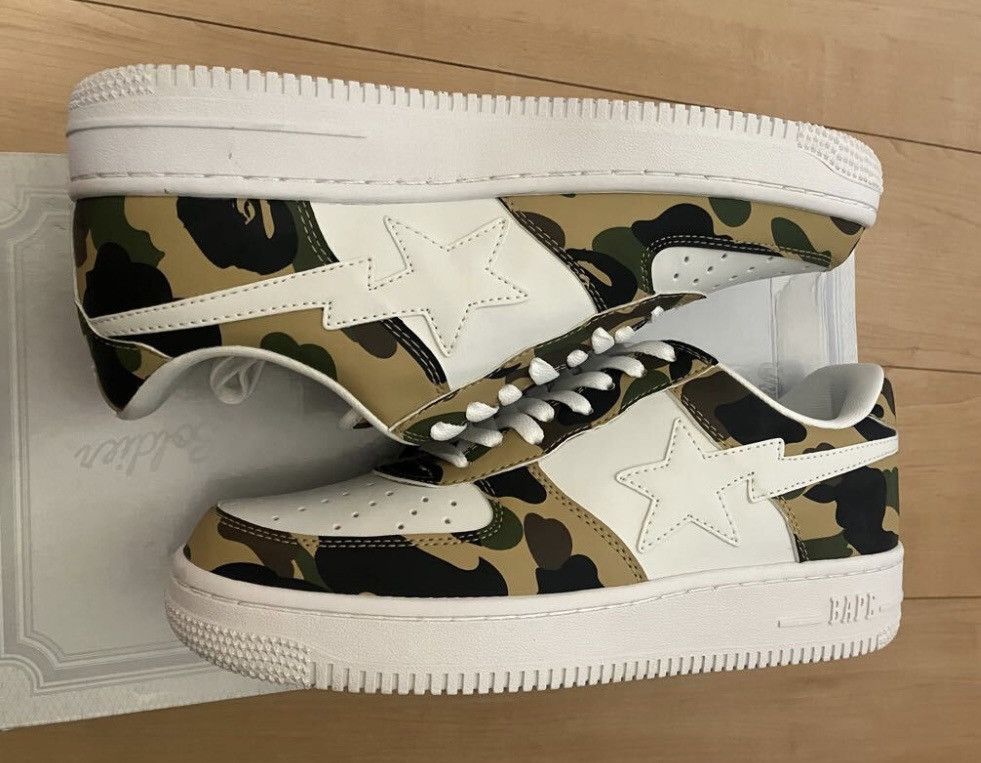 Bape A BATHING APE 1ST CAMO YELLOW BAPESTA Size US 9.5 / EU 42-43 - 3 Thumbnail