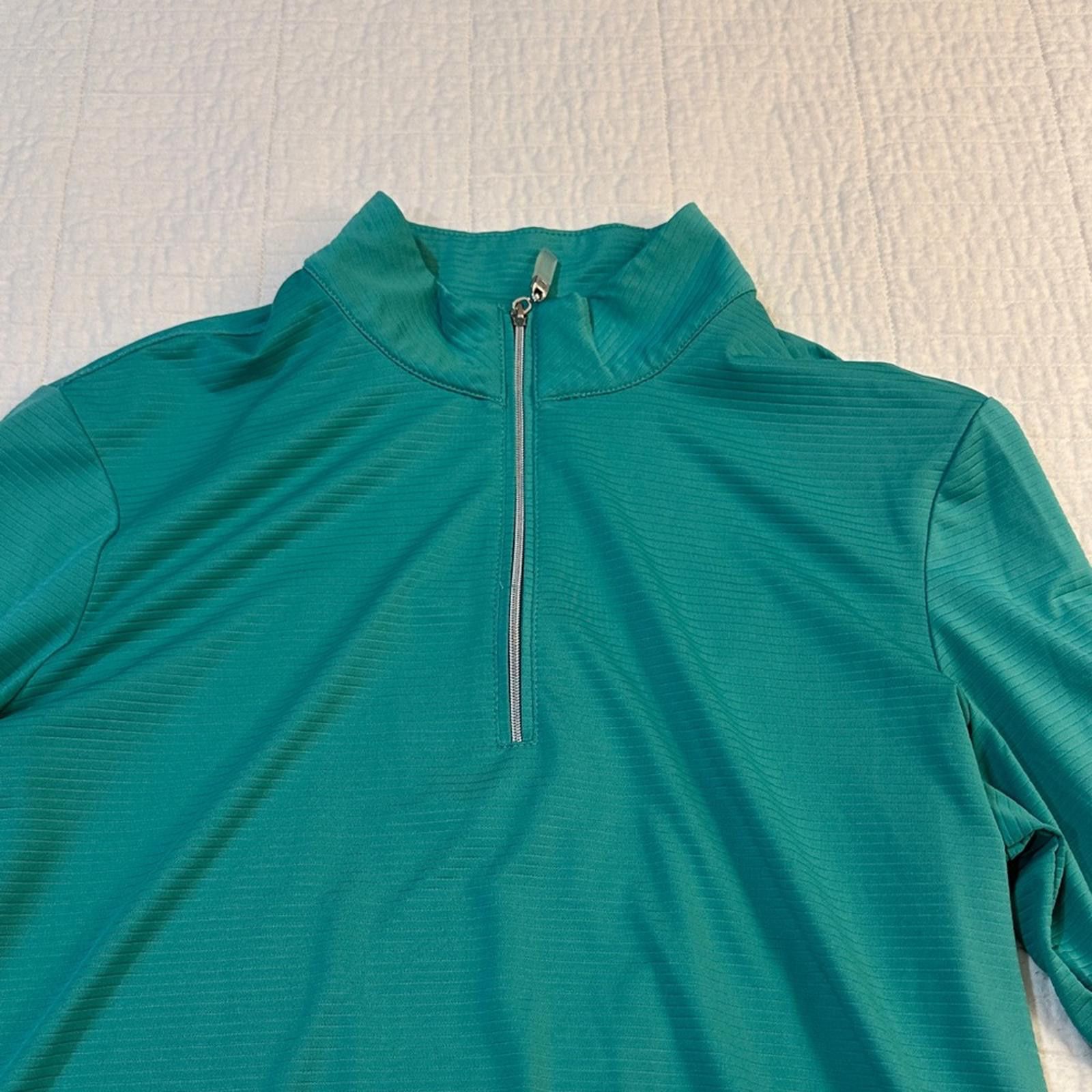 Cutter & Buck Coral Bay Golf Pullover Small NWOT Teal Quarter-Zip Pullover Size S / US 4 / IT 40 - 3 Thumbnail