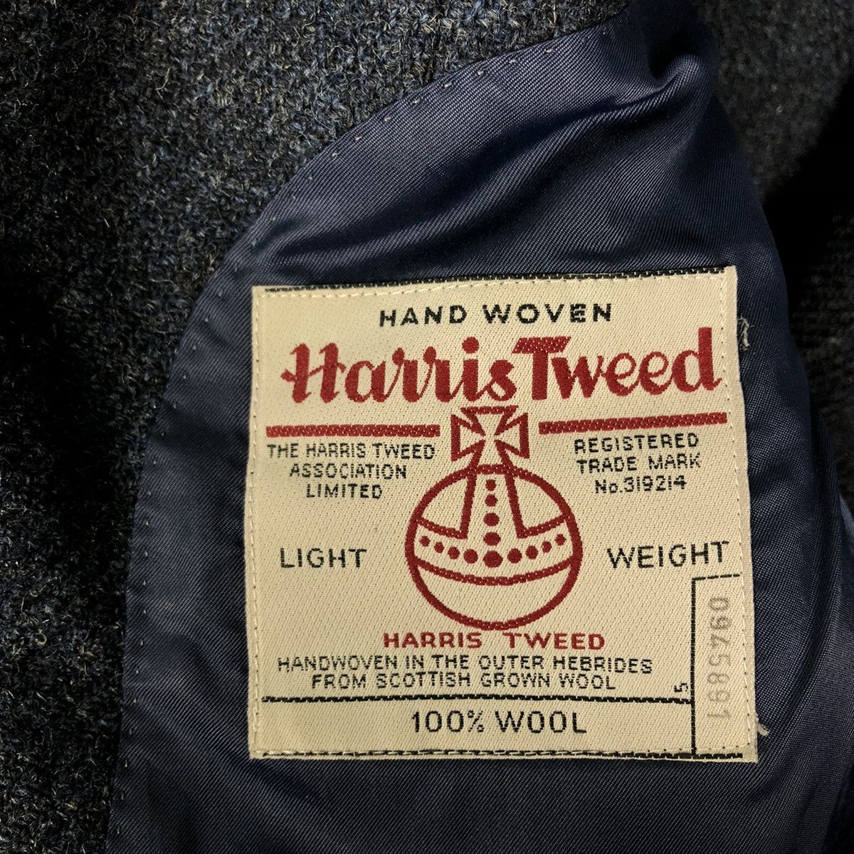 Harris Tweed 🔥Vintage Harris Tweed Harringbone Wool Jacket Double Breast Size US M / EU 48-50 / 2 - 13 Thumbnail