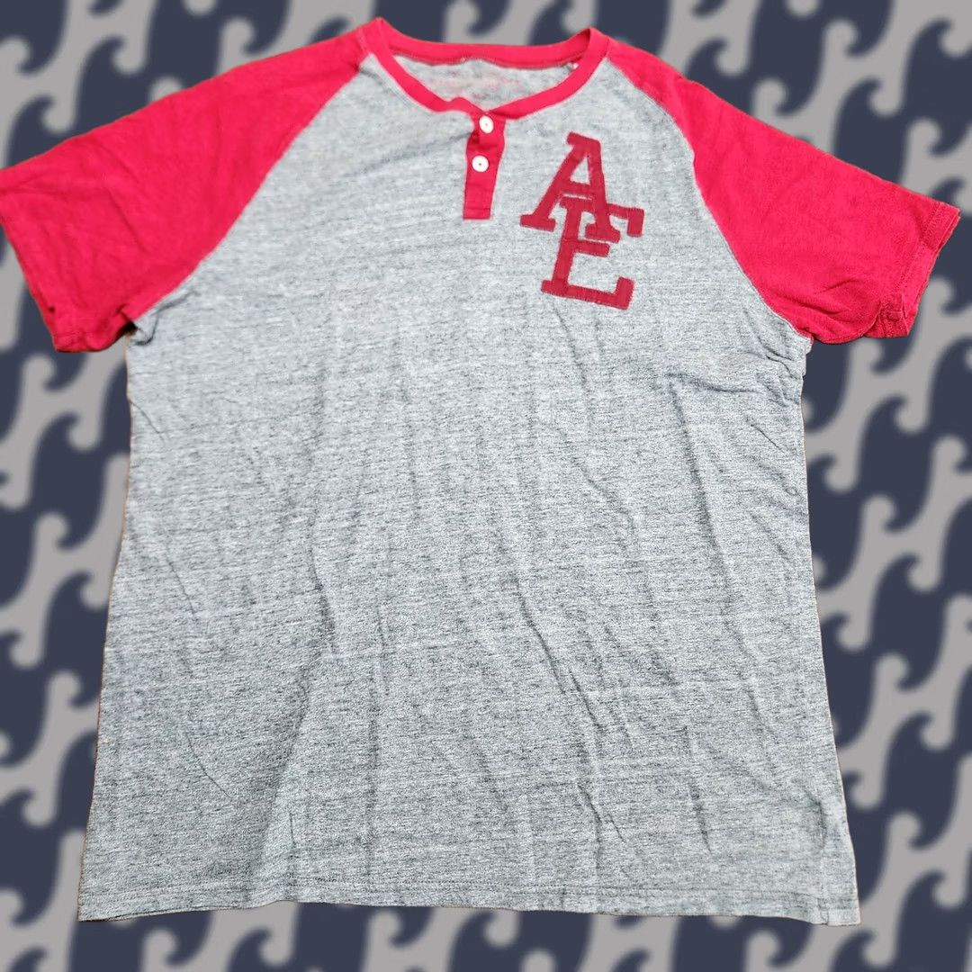 American Eagle Outfitters American Eagle Men’s Grey Red Short Sleeve T-shirt XLT Big & Tall Size US XL / EU 56 / 4 - 1 Thumbnail