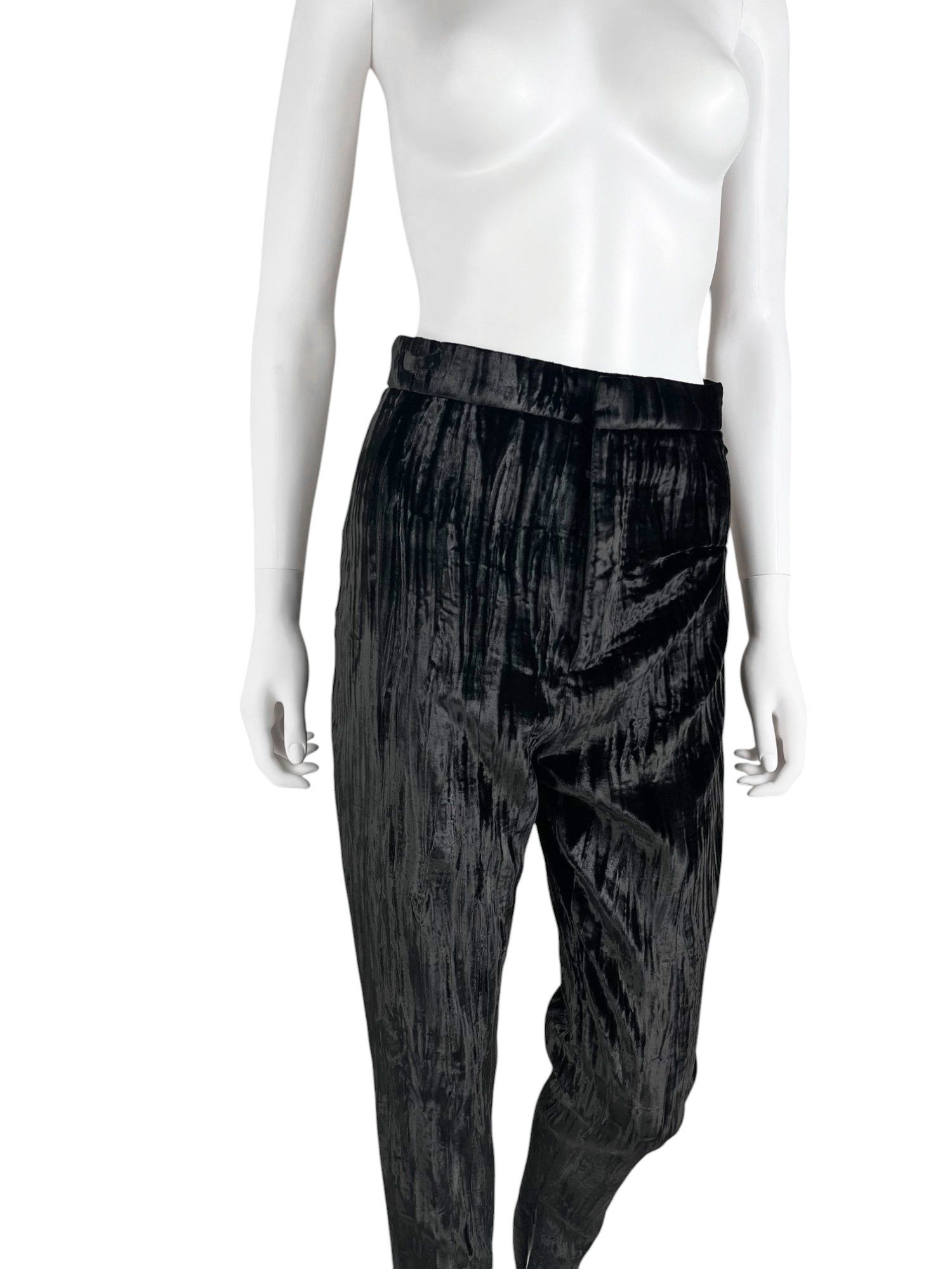 Saint Laurent Paris by Anthony Vaccarello F/W 2018 Black Velvet Pants Size 26" / US 2 / IT 38 - 5 Thumbnail