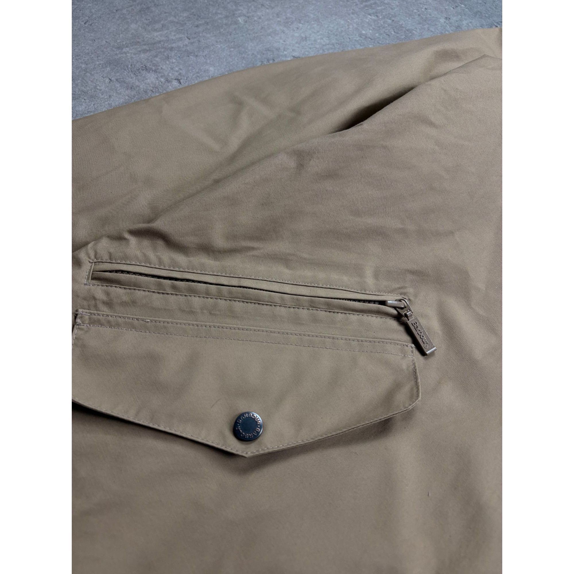 Barbour Barbour Mens Beige Waxed Cotton Jacket W/ Corduroy Collar & Size US XXL / EU 58 / 5 - 18 Thumbnail