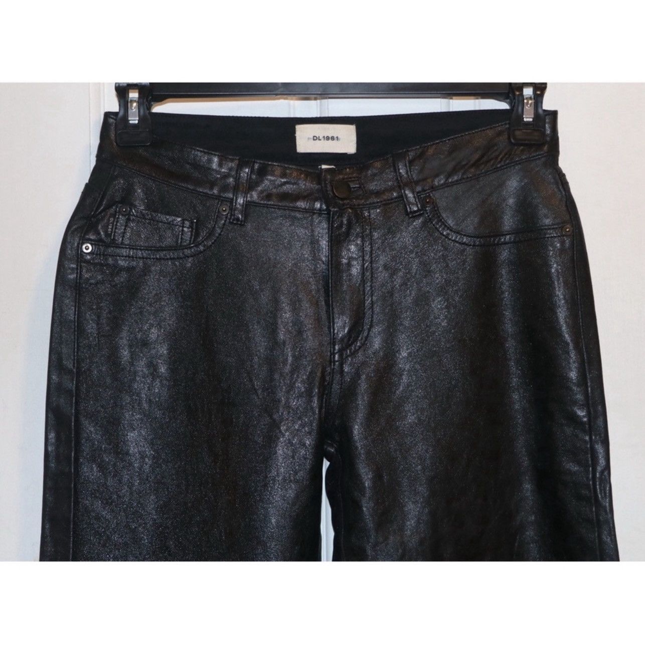 DL1961 DL1961 Premium Denim Drue Straight Leg Leather Pants Size 24" / US 00 / IT 34 - 4 Thumbnail