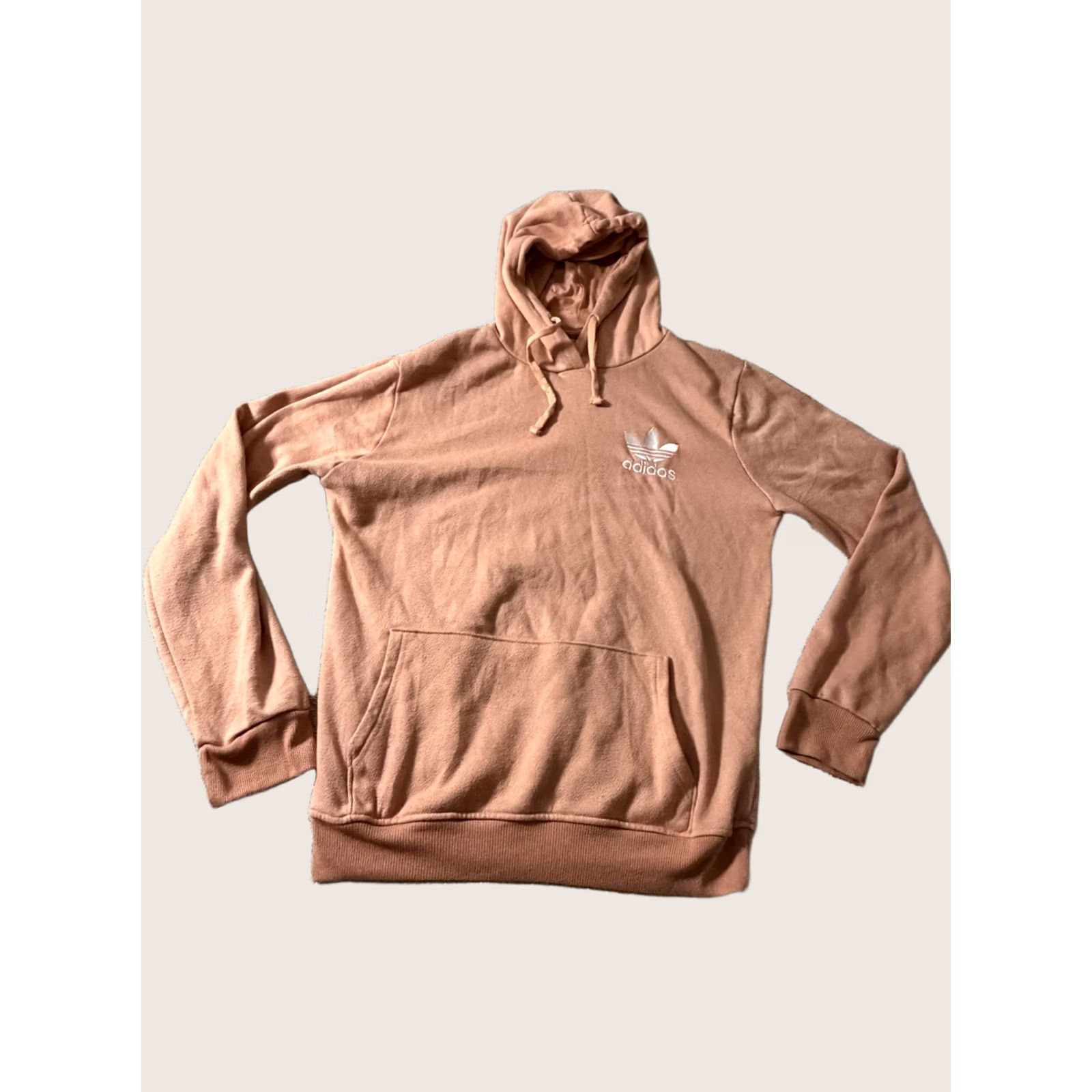 Adidas Adidas Originals Hoodie Mens Small Pink Trefoil Fleece Pullover Logo Sweatshirt Size US S / EU 44-46 / 1 - 1 Thumbnail