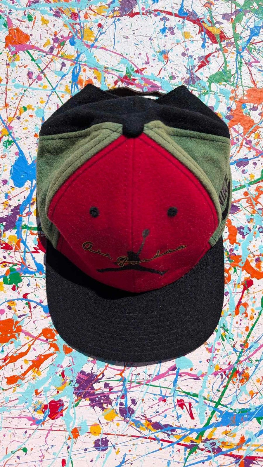 Jordan Brand Vintage Nike air Jordan cap 90s black red green OS fleece Size ONE SIZE - 7 Thumbnail