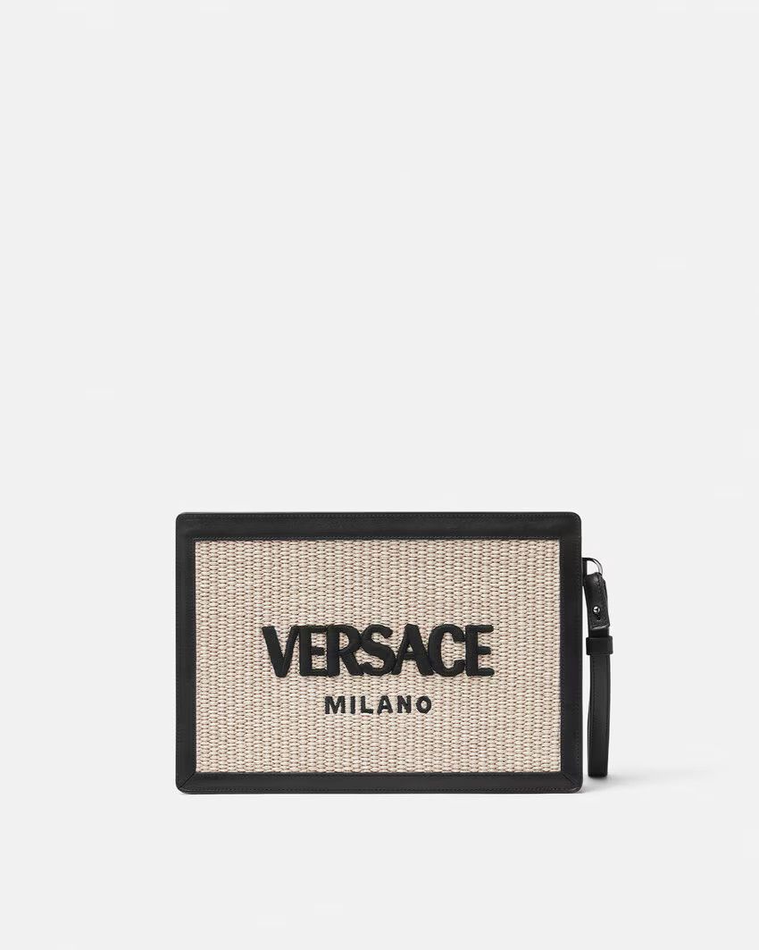 Versace o1s22i1n0125 Size: OS / Raffia Pouch in Beige Size ONE SIZE - 1 Thumbnail
