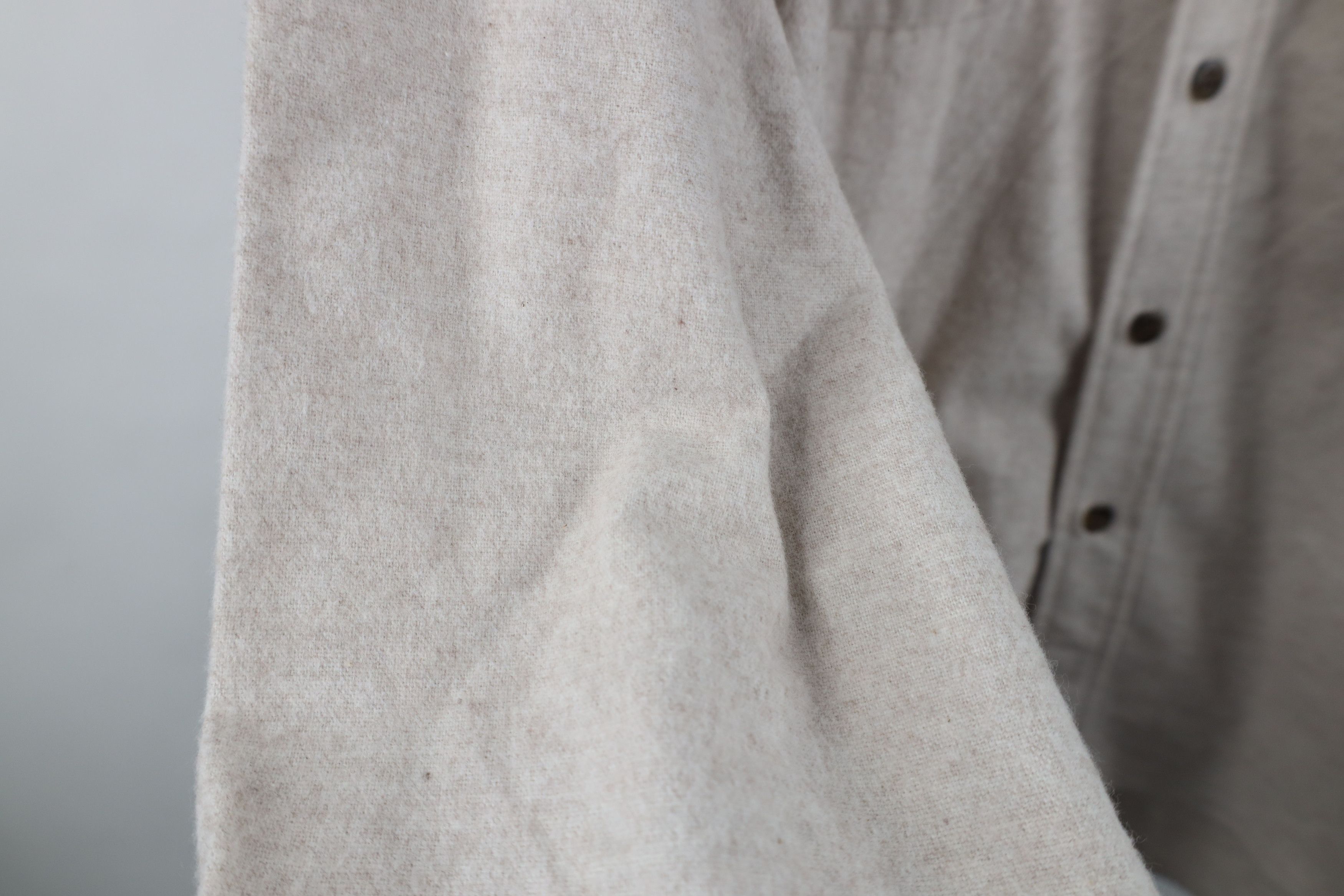 Vintage Vintage 90s Streetwear Chamois Cloth Button Shirt Beige Size US L / EU 52-54 / 3 - 8 Thumbnail
