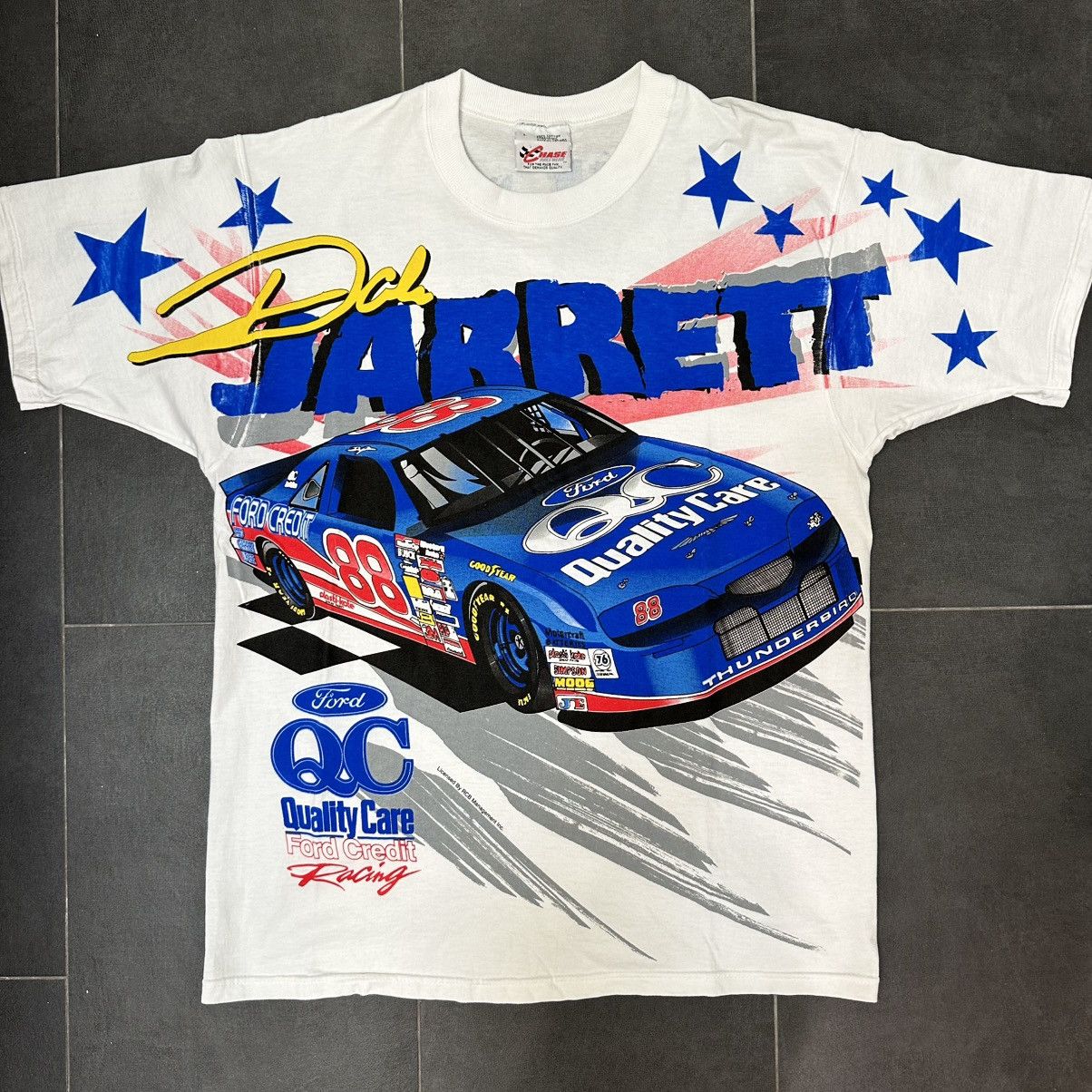 NASCAR Crazy vintage 90s Dale Jarrett rock n roll aop nascar shirt Size US L / EU 52-54 / 3 - 1 Thumbnail