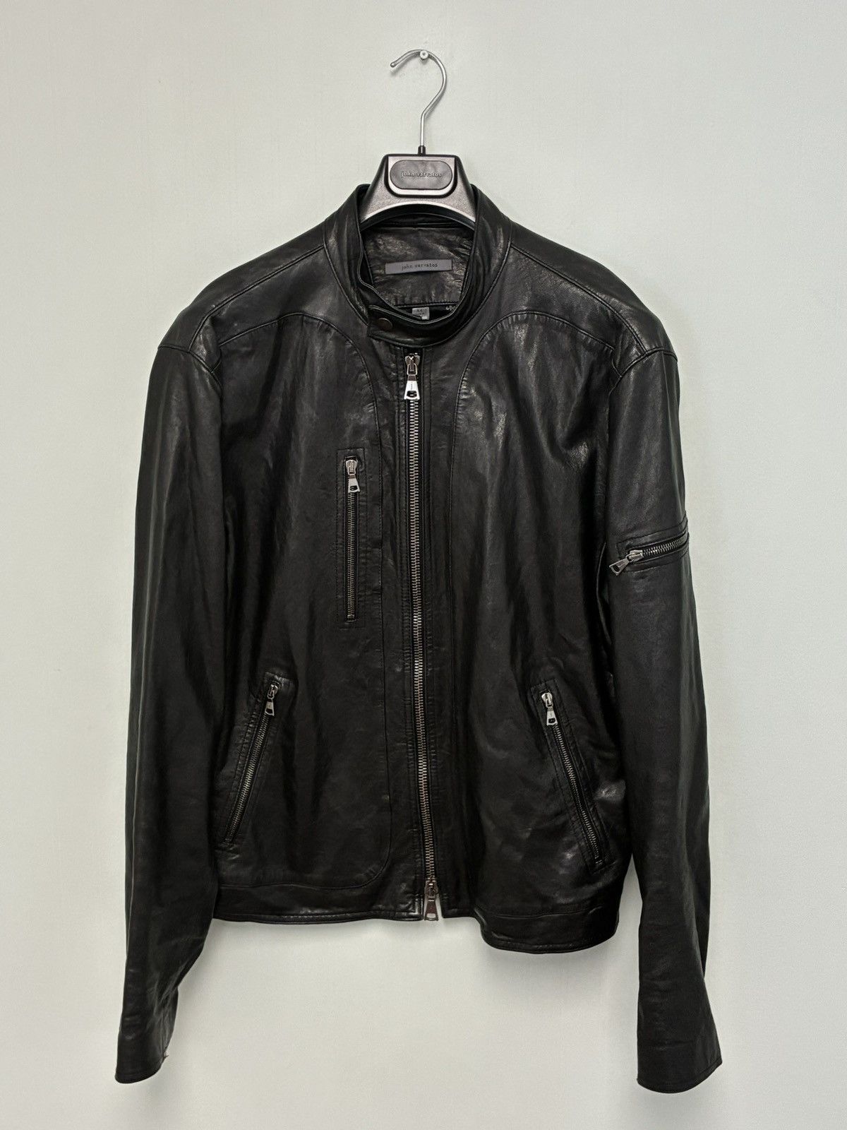 John Varvatos Lambskin Leather Moto Jacket EU 54 USA 44 Size US L / EU 52-54 / 3 - 7 Thumbnail