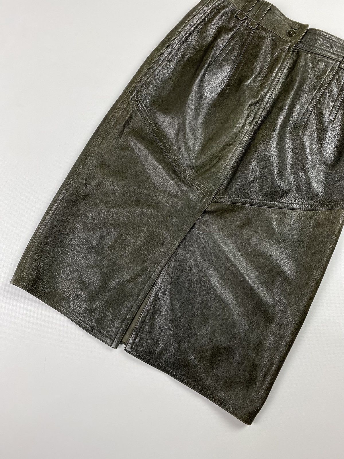 Jil Sander × Vintage Jil Sander vintage ladies leather skirt size 40 Size 27" / US 4 / IT 40 - 5 Thumbnail