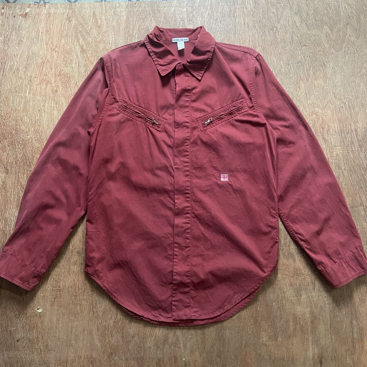 Stone Island Vintage Faded Stone Island Button Up Shirt Size US S / EU 44-46 / 1 - 1 Thumbnail