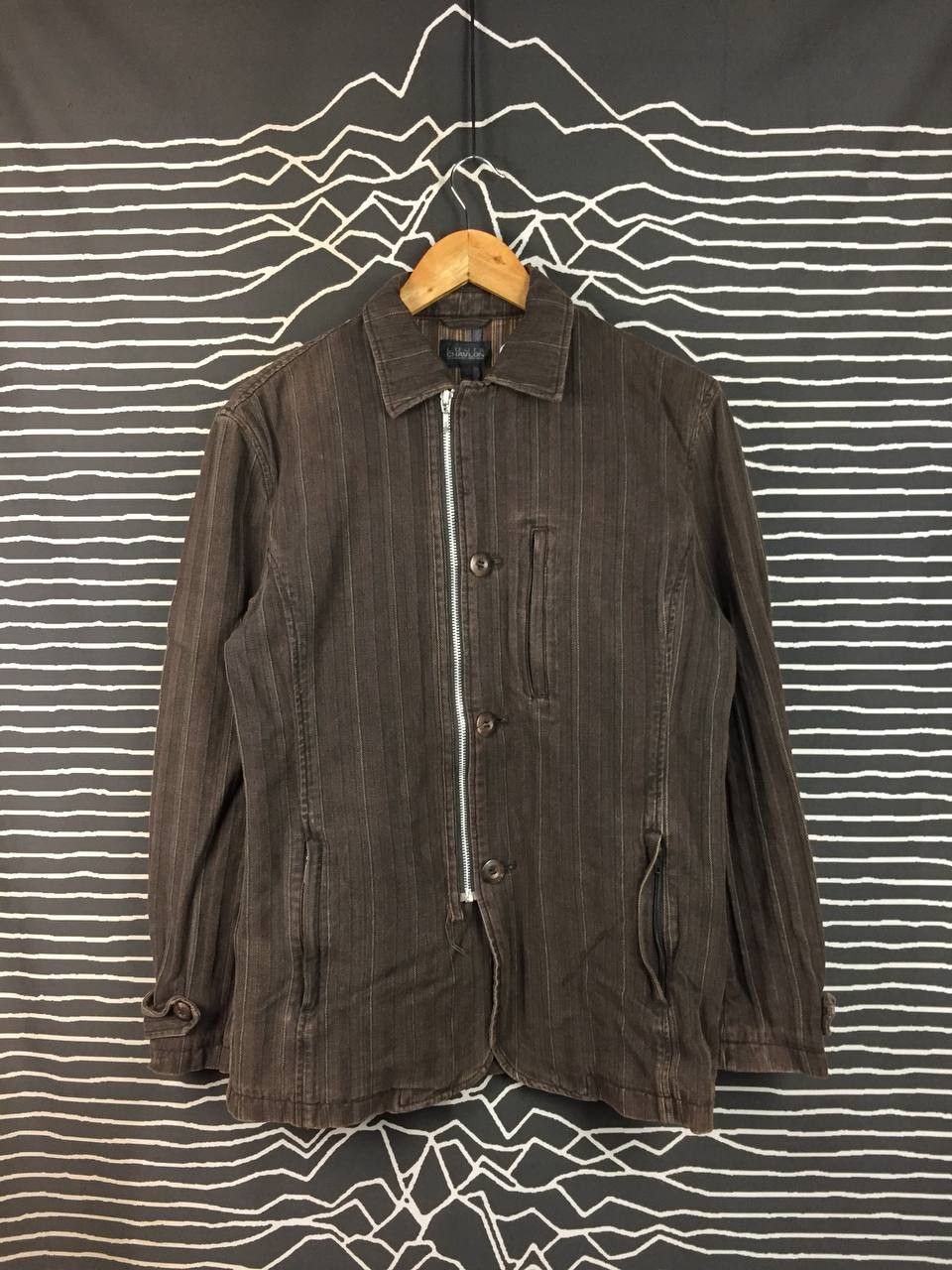 Japanese Brand Vtg Louis Chavlon Brown Hickory Stripe Chore Jacket Size US M / EU 48-50 / 2 - 2 Thumbnail