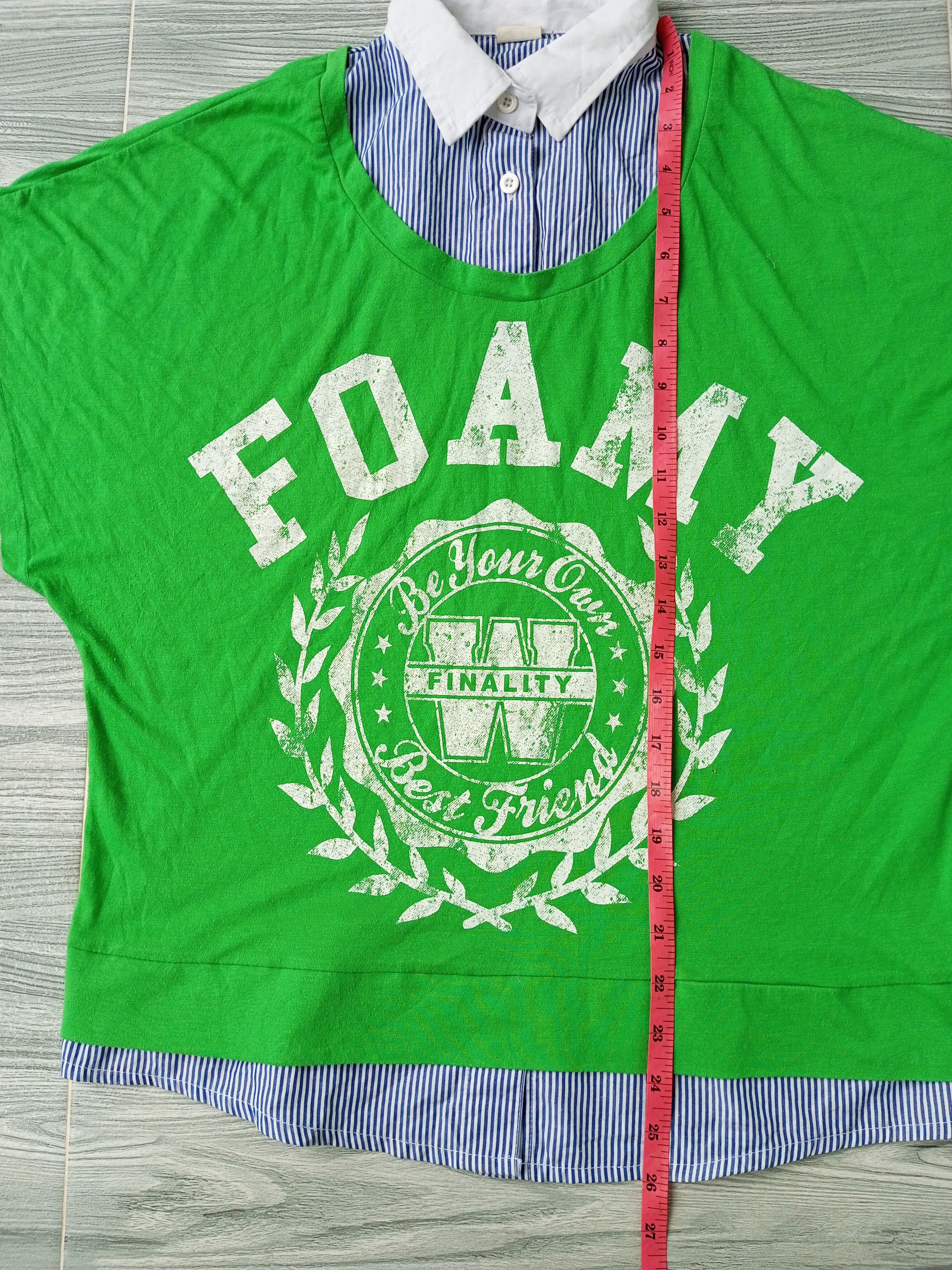 Japanese Brand × Other Japanese Bat wing Poem Double layer Tee Size US M / EU 48-50 / 2 - 9 Thumbnail