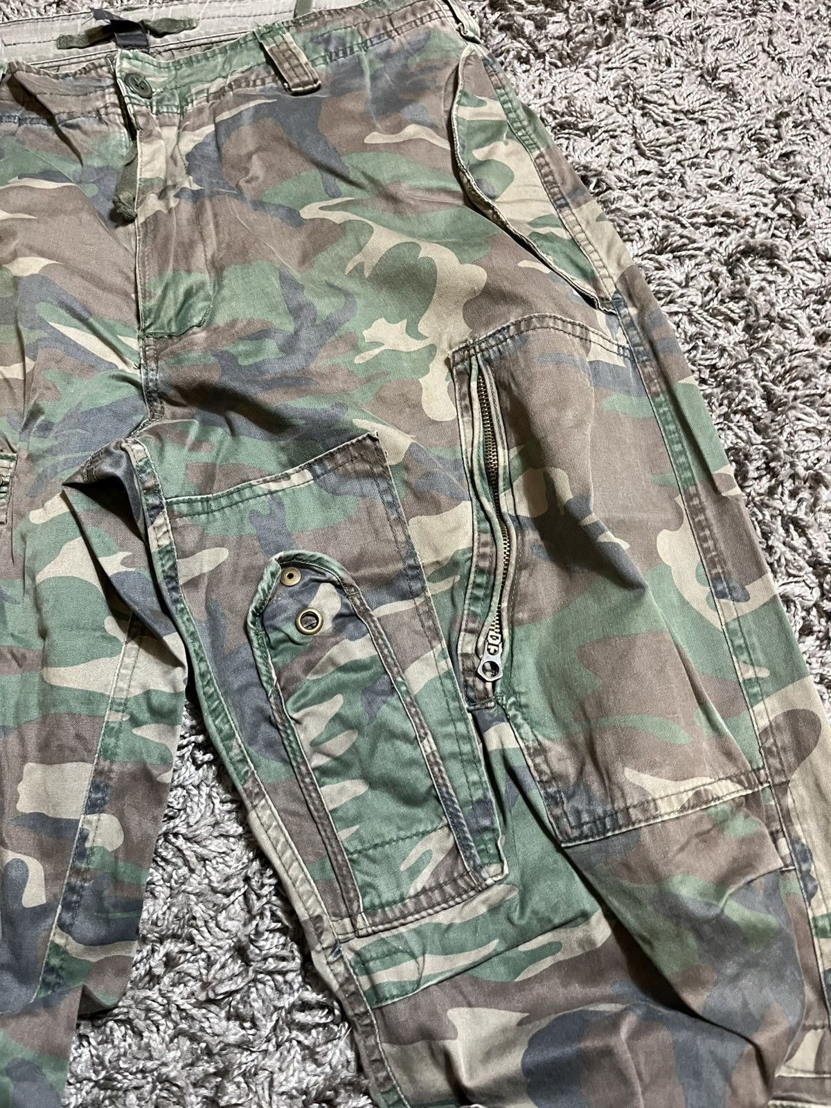 Surplus Research VINTAGE Y2K INFANTRY CARGO ZIP MILITARY PANTS SURPLUS TEX Size US 34 / EU 50 - 4 Thumbnail