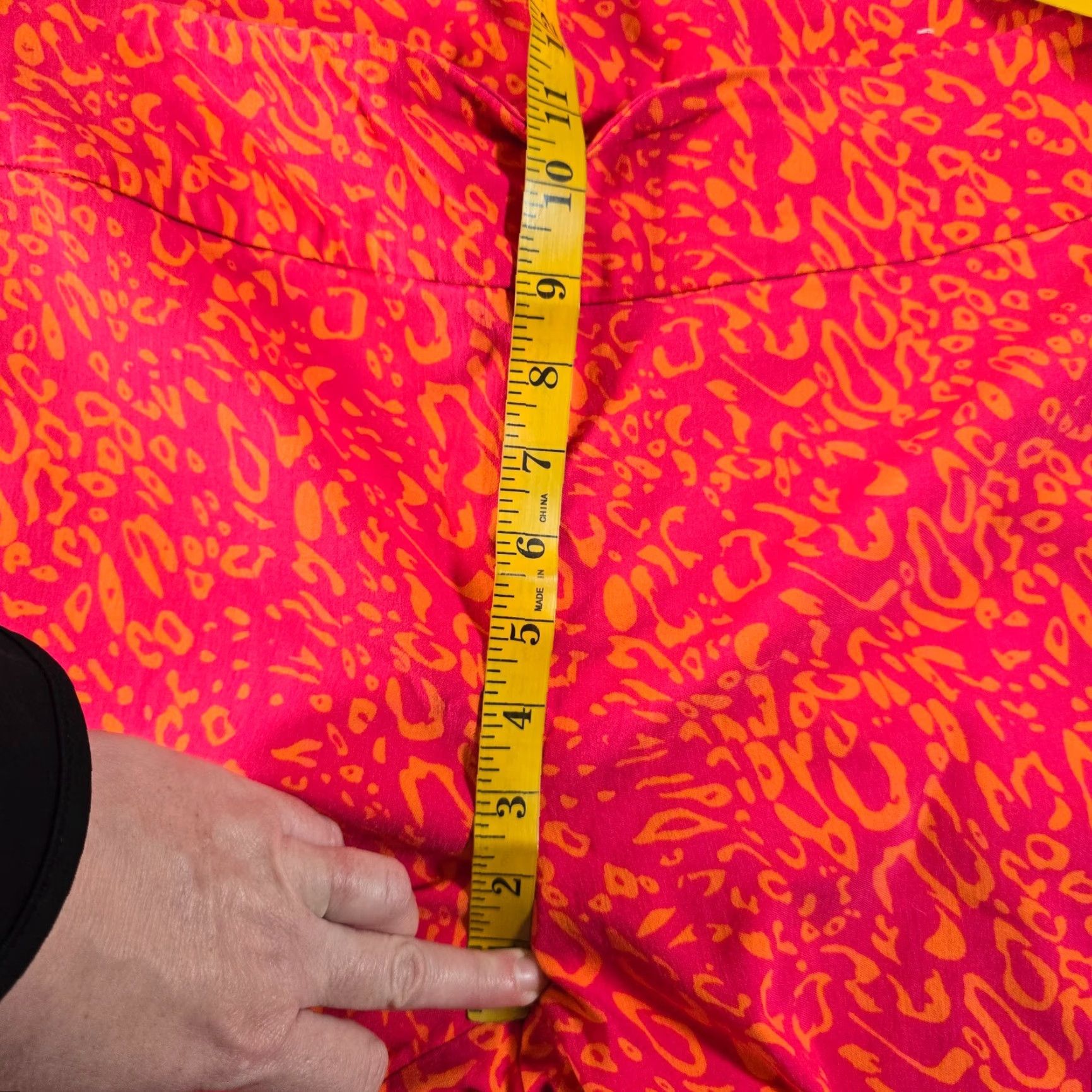 Soft Surroundings Soft Surroundings Pants Womens XL Tall Pink Orange Leopard Stretch Ponte Dress Pants Skinny Front Flat Front Size 40" / US 18 - 6 Thumbnail