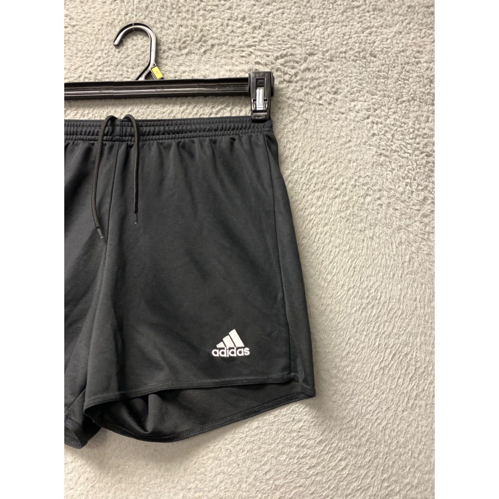 Adidas Adidas Women's Black Track Shorts S Regular Athletic Drawstring Inseam 3.5in - Black Polyester, Activewear, Running & Gym Size 28" / US 6 / IT 42 - 2 Thumbnail