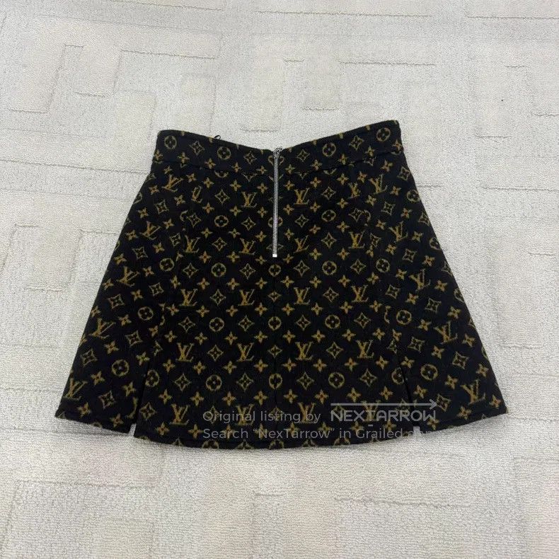 Louis Vuitton Louis Vuitton Black and gold presbyopic skirt Size 35" - 3 Thumbnail