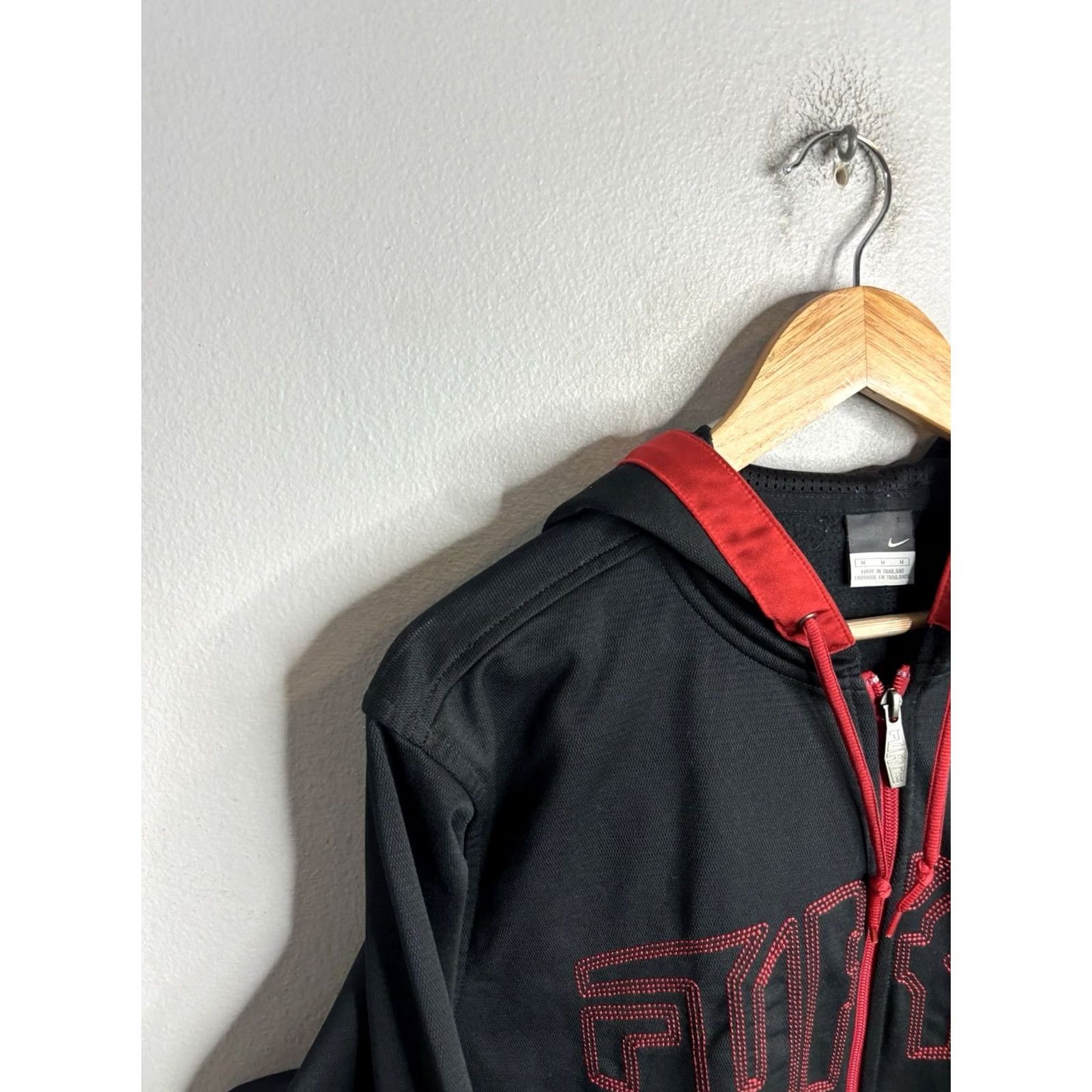 Nike Y2K Nike Force Hoodie Mens Size Medium Black Embroidered Striped Size US M / EU 48-50 / 2 - 2 Thumbnail