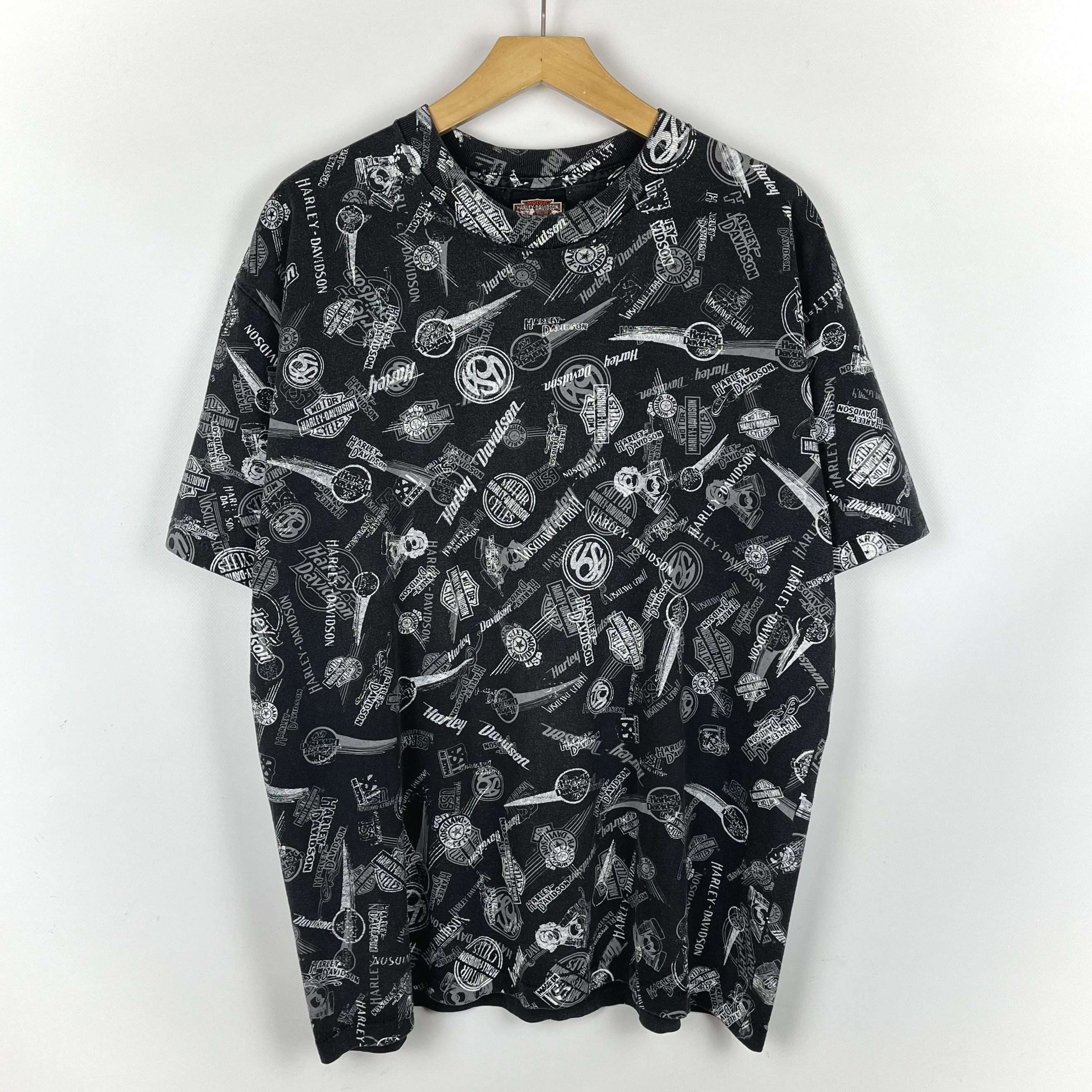 Harley Davidson Vintage Harley Davidson All Over Print T Shirt 90’s Size US L / EU 52-54 / 3 - 1 Thumbnail