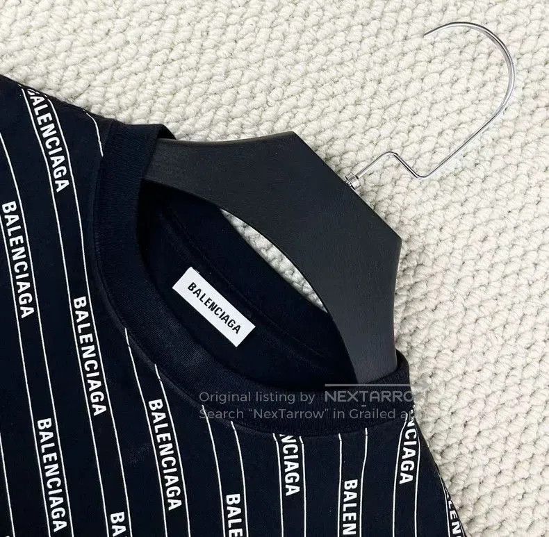 Balenciaga Balenciaga Black Logo Print Short Sleeve Tee. Size US XS / EU 42 / 0 - 3 Thumbnail