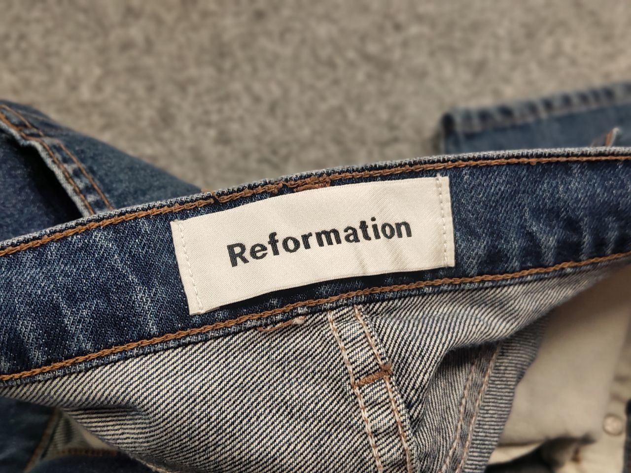 Reformation Reformation Julia High USA Made Design Blue Denim Jeans Size 29" - 11 Thumbnail