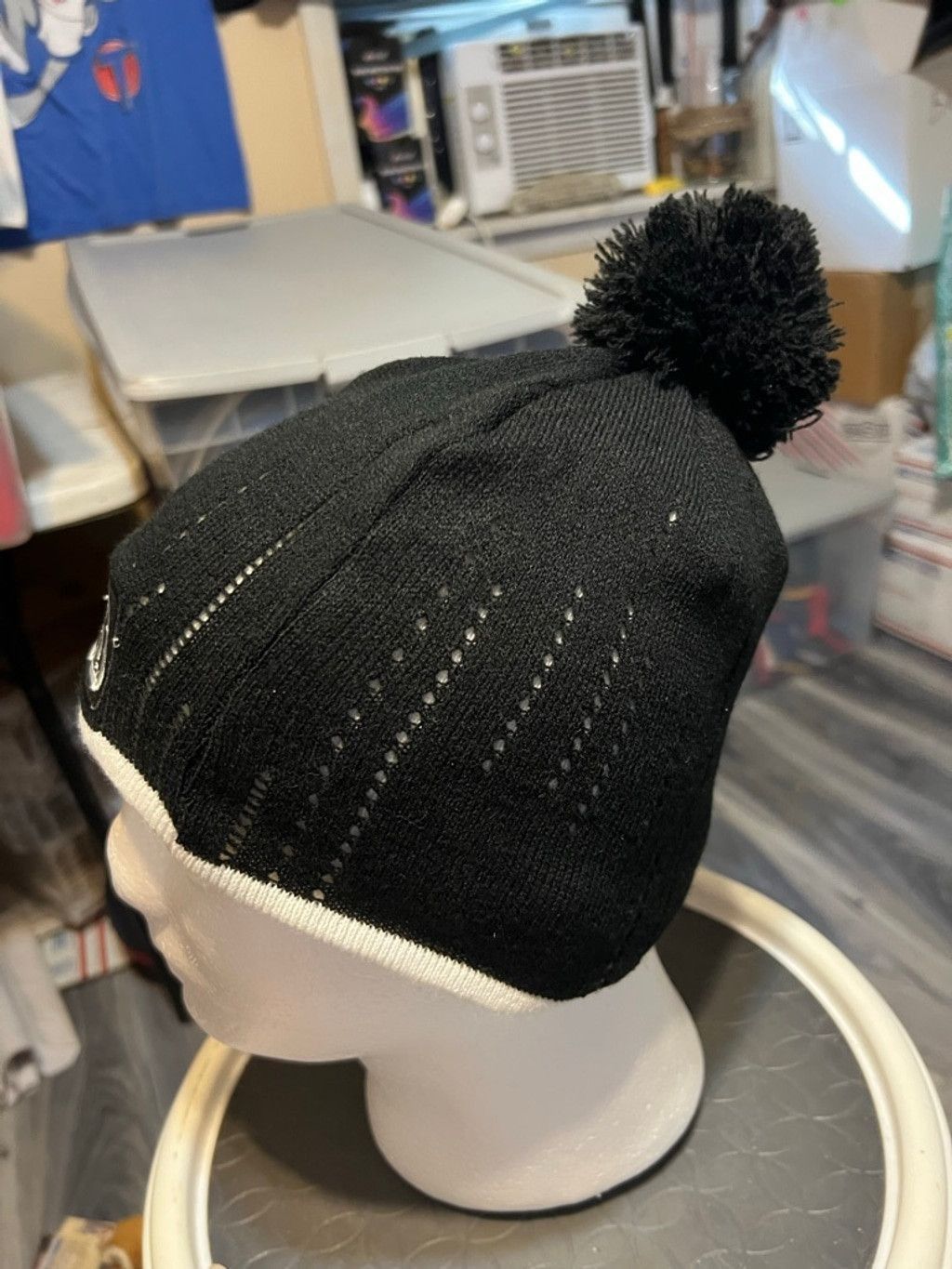 Chase Authentics Men's Chase Authentics 88 Black White Beanie One Size Size ONE SIZE - 2 Thumbnail