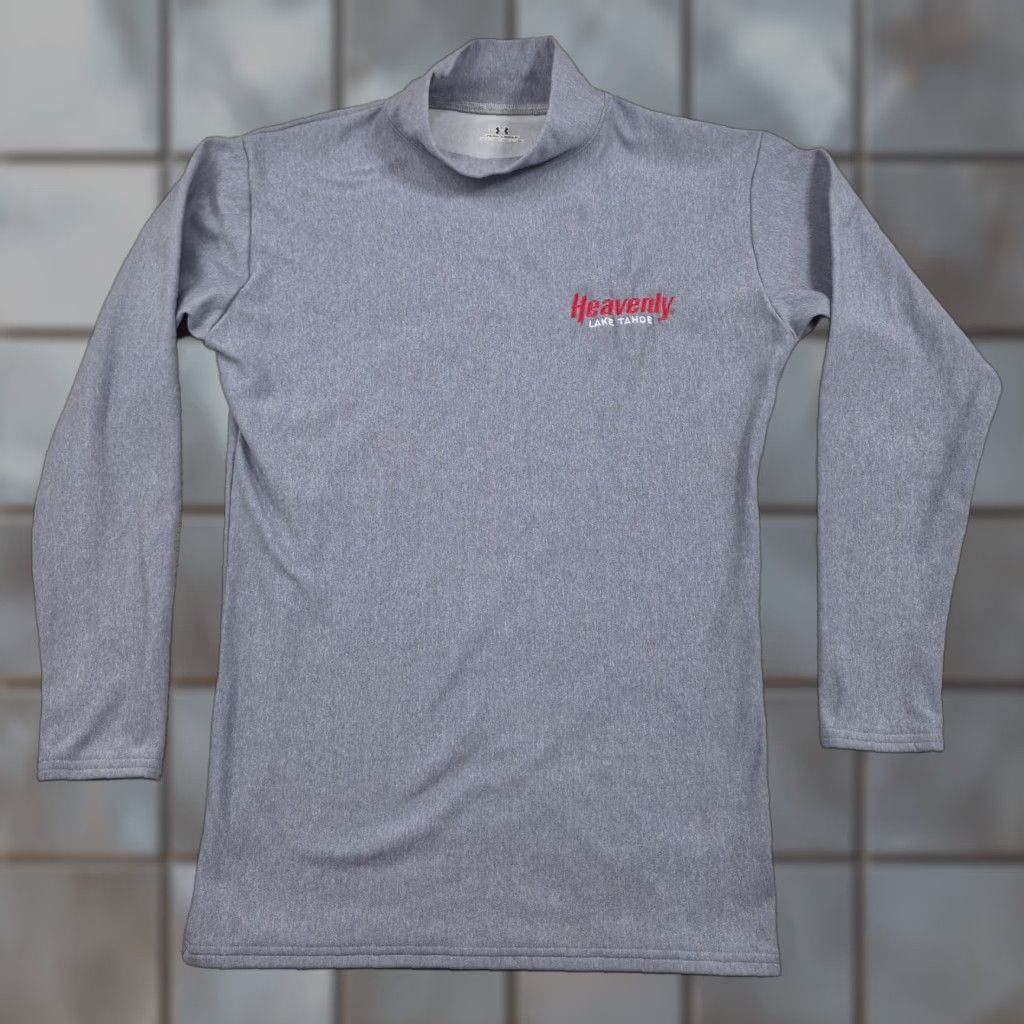 Under Armour Under Armour Shirt Womens Large Gray Heavenly Lake Tahoe Mock Neck Ski Base Layer Size L / US 10 / IT 46 - 1 Thumbnail