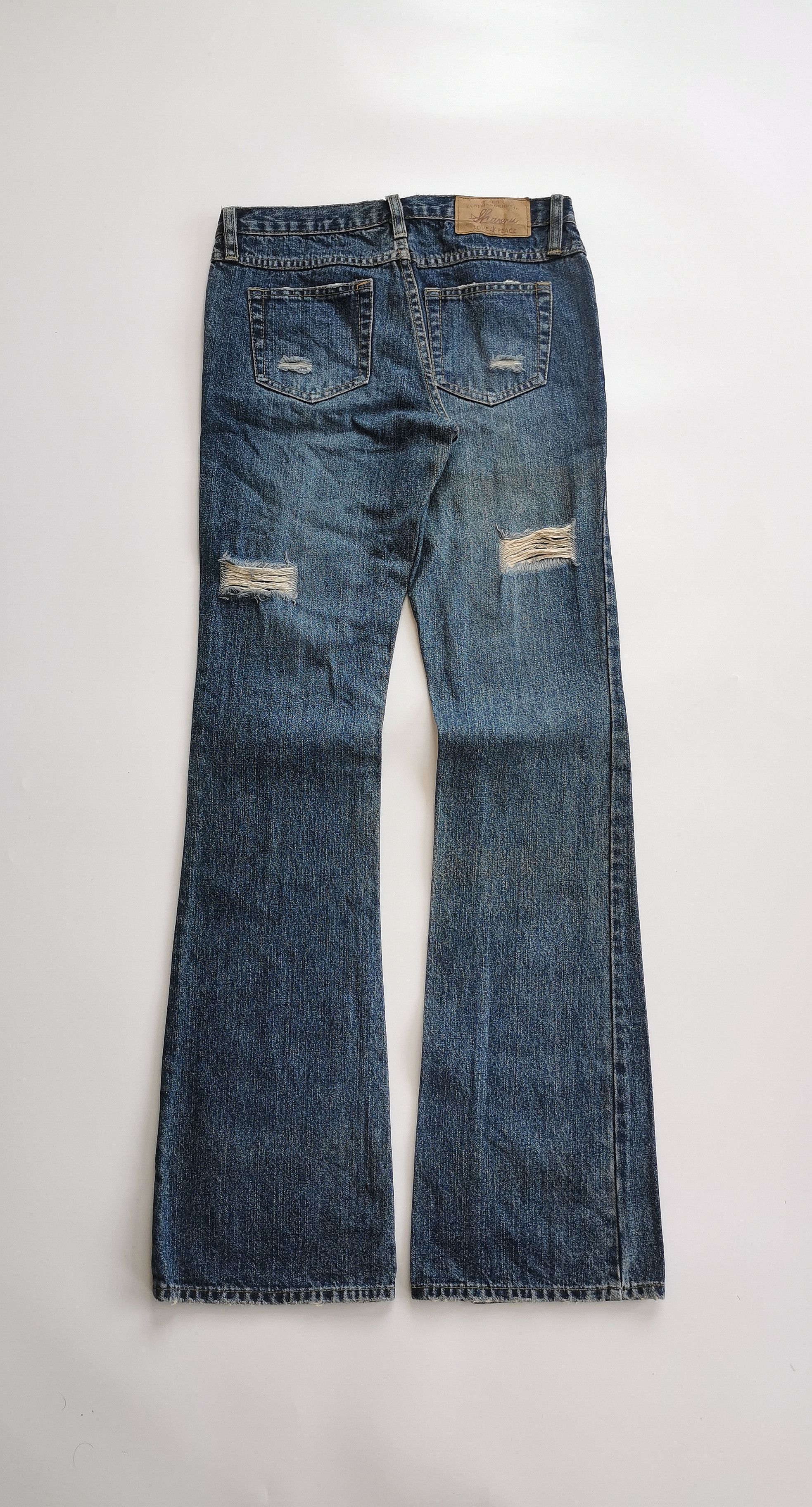Japanese Brand Peace love flare jeans bootcut bell bottoms Size 28" / US 6 / IT 42 - 2 Thumbnail