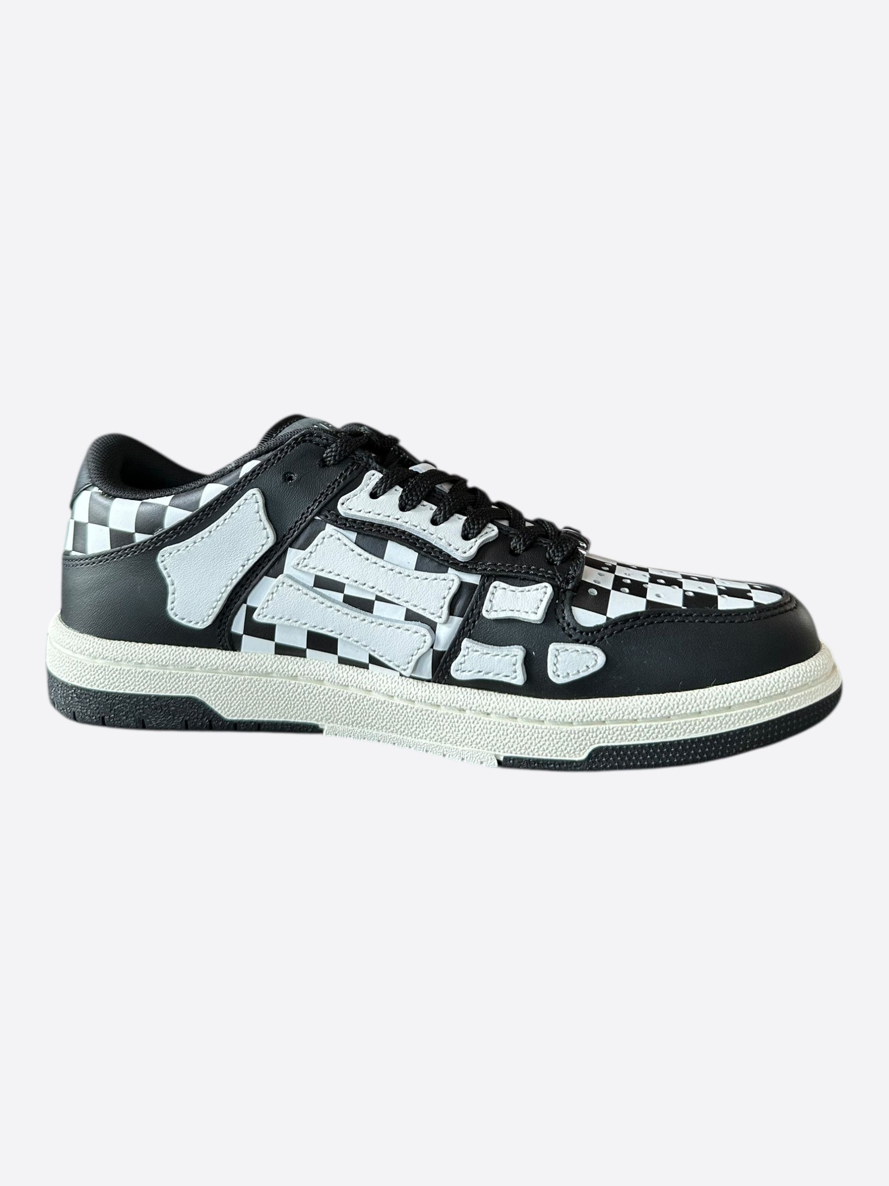 Amiri Amiri Black & White Checkered Skel Low Top Women's Sneakers Size US 7 / IT 37 - 5 Thumbnail