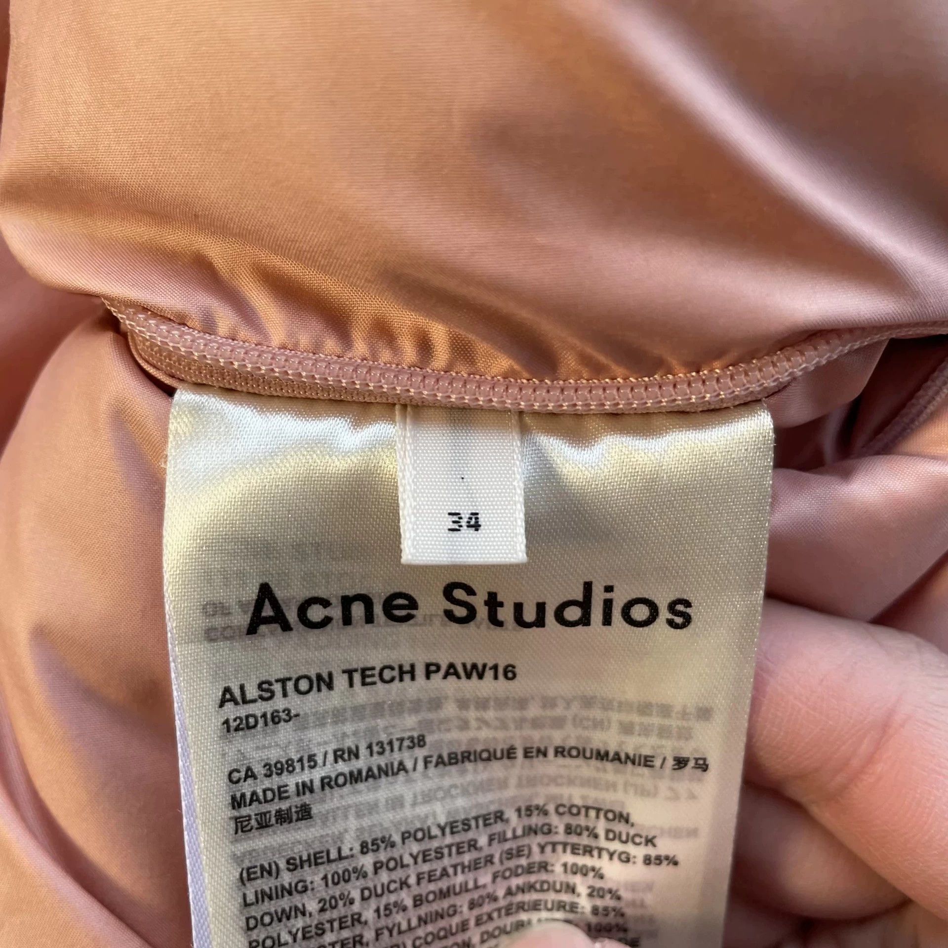 Acne Studios Acne Studios Navy Mid-Length Puffer Jacket EU 34 Size XXS / US 00 / IT 34 - 7 Thumbnail