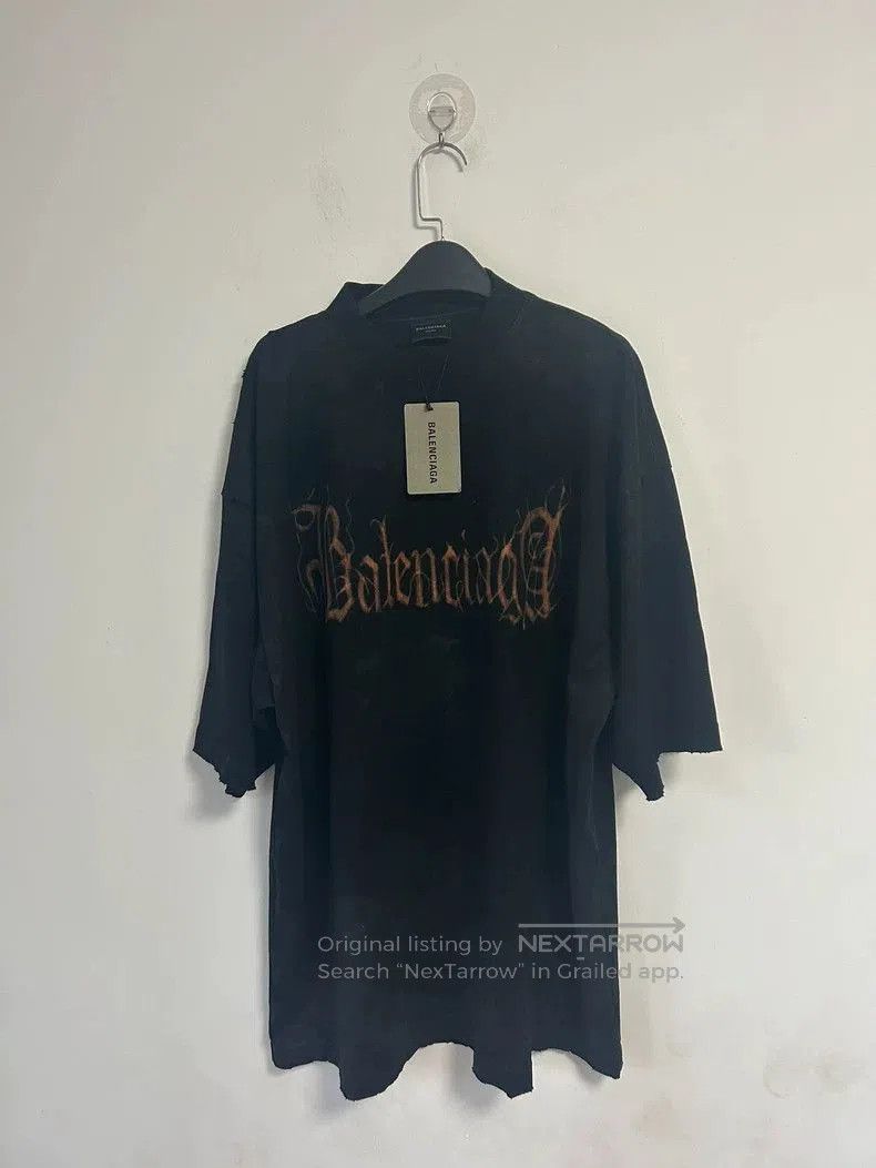 Balenciaga Balenciaga Distressed Logo Black Tee. Size US XS / EU 42 / 0 - 1 Thumbnail