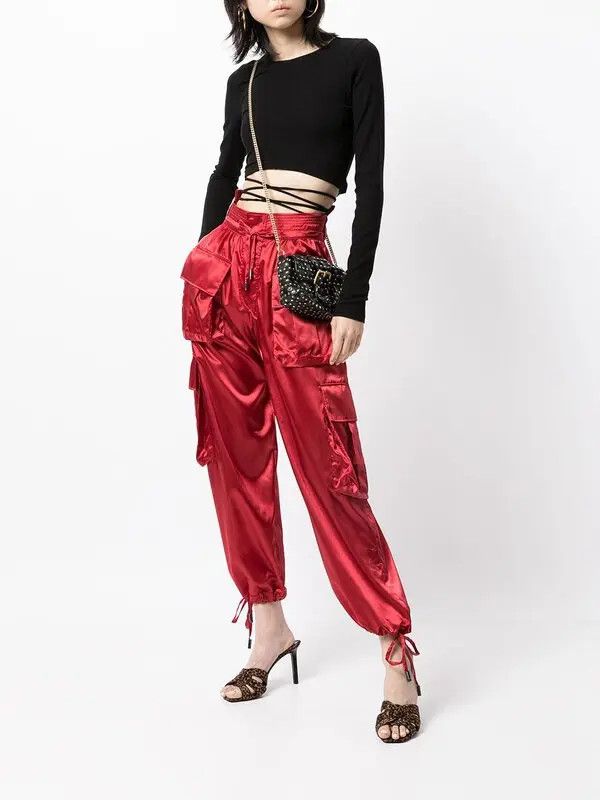 Dolce & Gabbana o1y0925 Cargo Jogger in Red Size 25" / US 0 / IT 36 - 2 Thumbnail