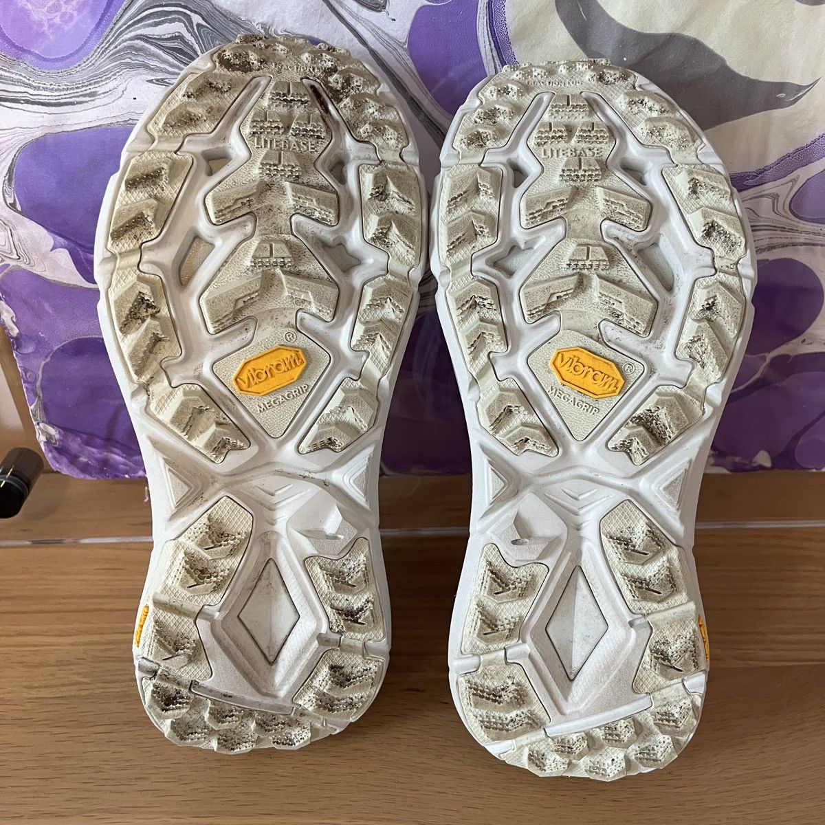 Hoka × Satisfy 🌊 SAMPLE UNRELEASED Satisfy Hoka Mafate 4 Lite STSFY Bone Size US 6 / EU 39 - 9 Thumbnail