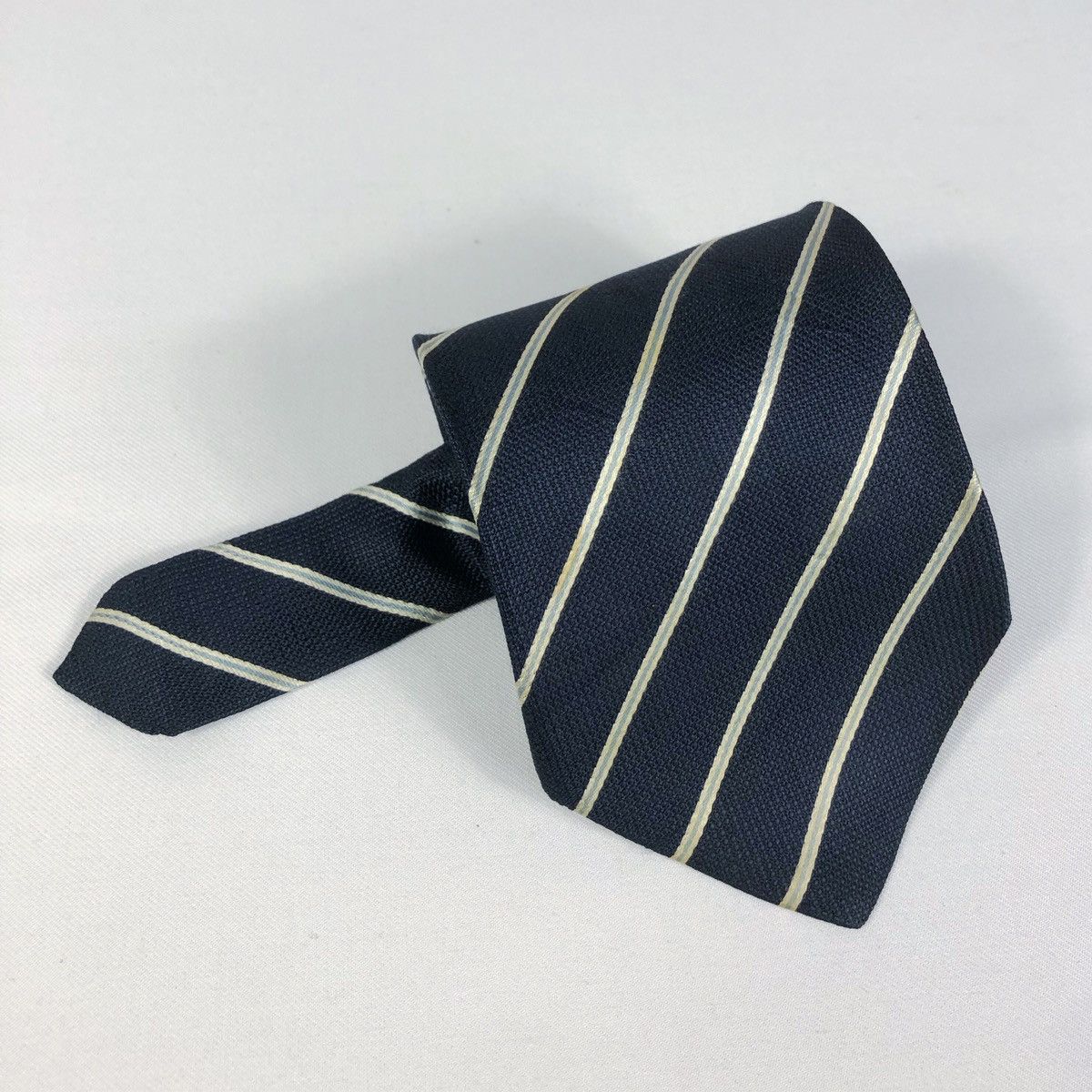 Balenciaga Rare Vintage Balenciaga Stripes Silk Tie Size ONE SIZE - 9 Thumbnail
