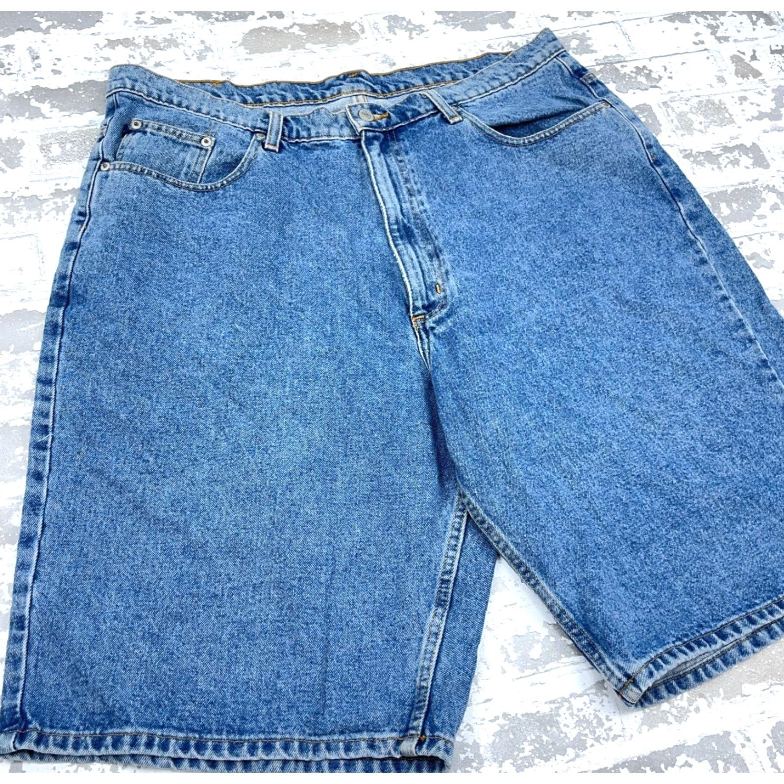 Ralph Lauren VINTAGE Ralph Lauren Shorts Men 38 Denim Baggy Jorts Bermuda 90s Rockabilly Hip Hop Hipster Casual Workwear Blue Size US 38 / EU 54 - 3 Thumbnail