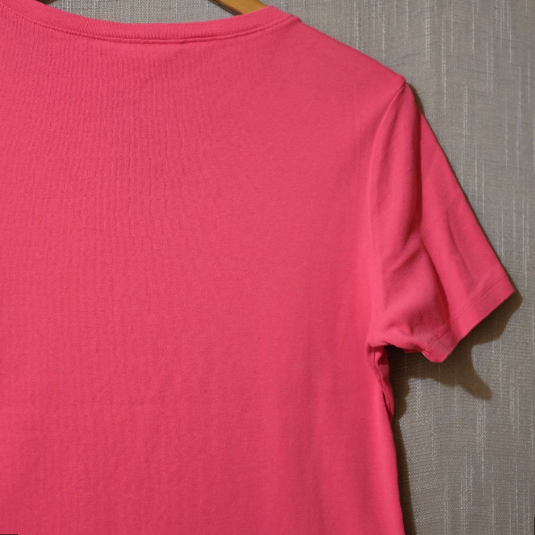 Vintage Karen Scott Blouse Short Sleeve Henley Neck Womens Pink MEGENTA PL #A7-10 Size L / US 10 / IT 46 - 7 Thumbnail