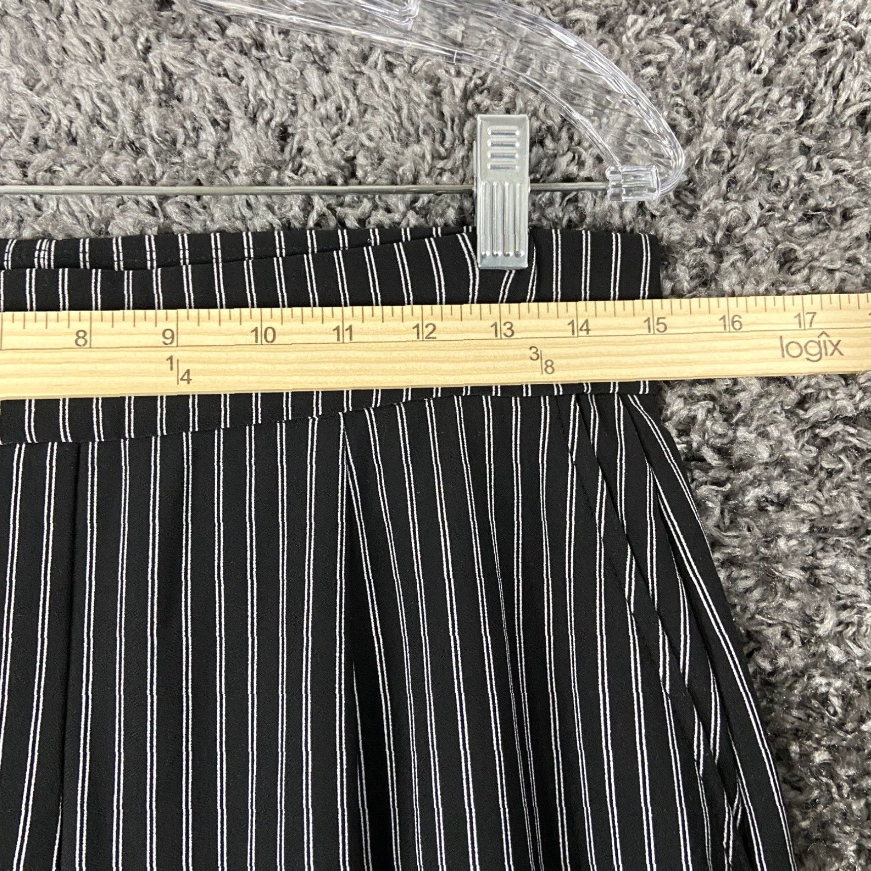 Vintage Hilary Radley Dress Pants Women M Black White Striped Pants - Women’s Medium Striped Trousers Size 32" / US 10 / IT 46 - 6 Thumbnail