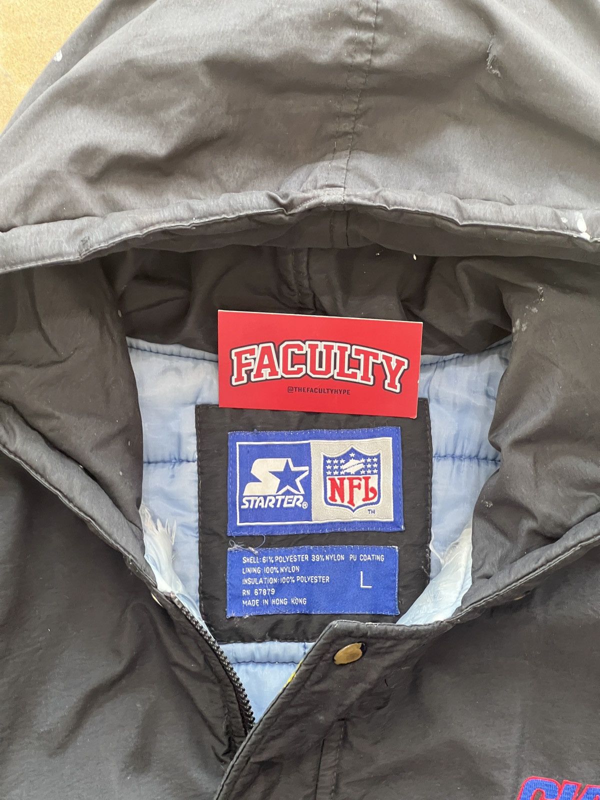 NFL Vintage 90s NFL Starter New York Giants Helmet Jacket Large Size US L / EU 52-54 / 3 - 3 Thumbnail