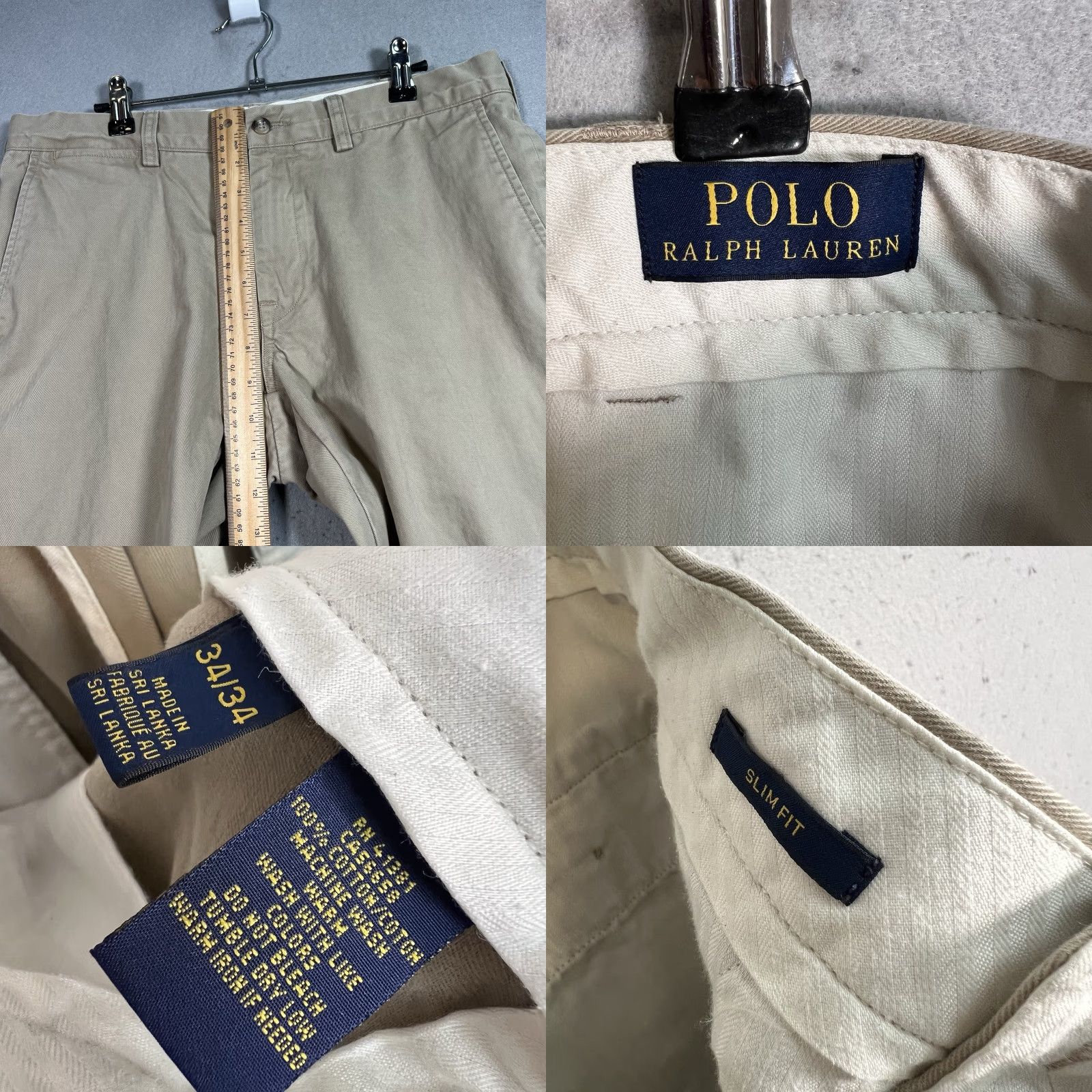 Polo Ralph Lauren VINTAGE Polo Ralph Lauren Chino Pants Mens Adult 34 x 34 Beige Straight Leg Shirts? Size US S / EU 44-46 / 1 - 8 Thumbnail