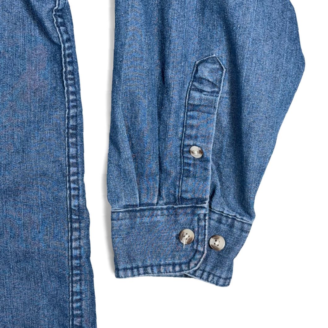 Vintage VINTAGE Key Shirt Adult LARGE Blue Chambray Workwear Outdoor Denim Style Y2K Shirt Mens Size US L / EU 52-54 / 3 - 6 Thumbnail