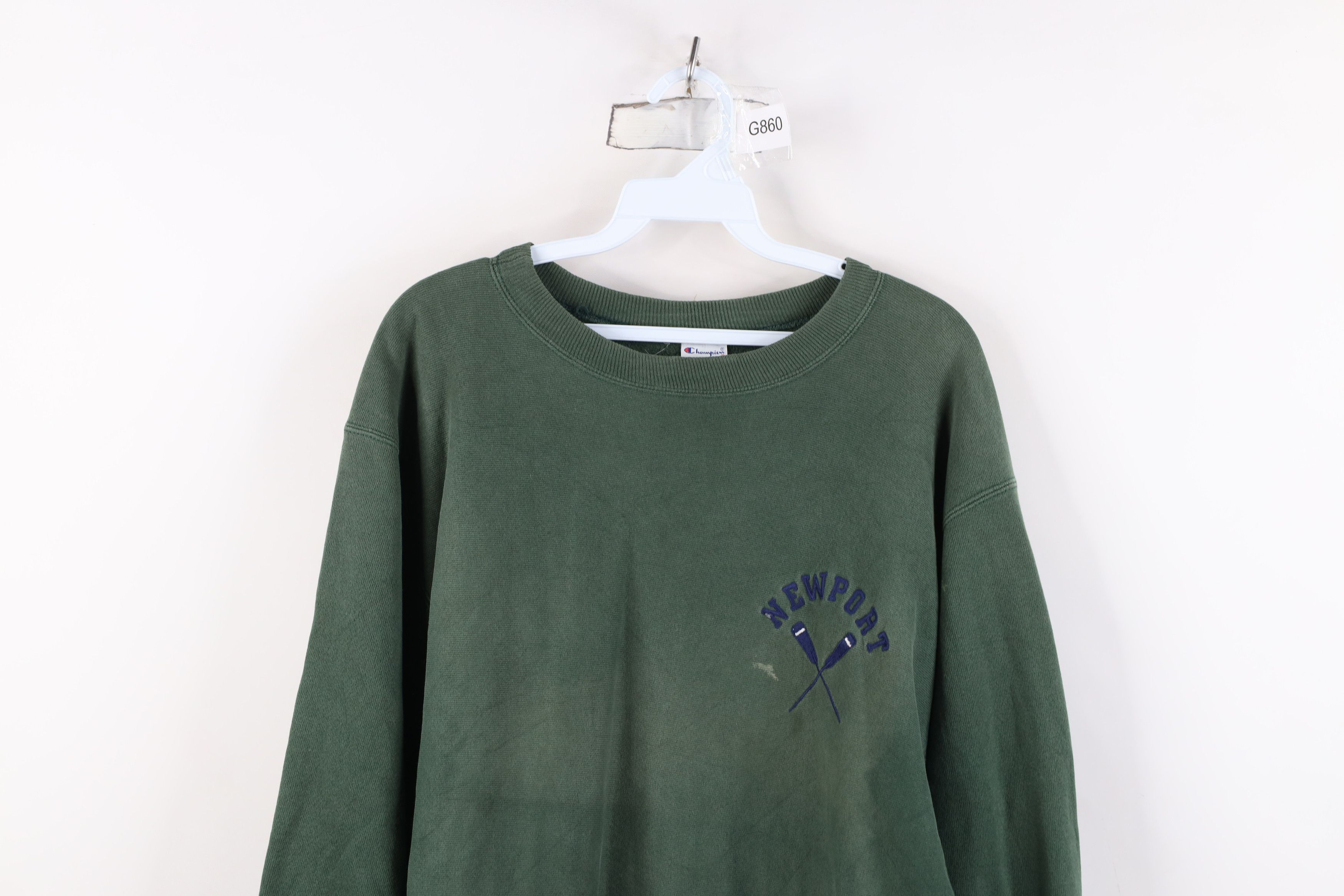 Champion Vintage 80s Champion Reverse Weave Rowing Sweatshirt Green Size US XXL / EU 58 / 5 - 2 Thumbnail