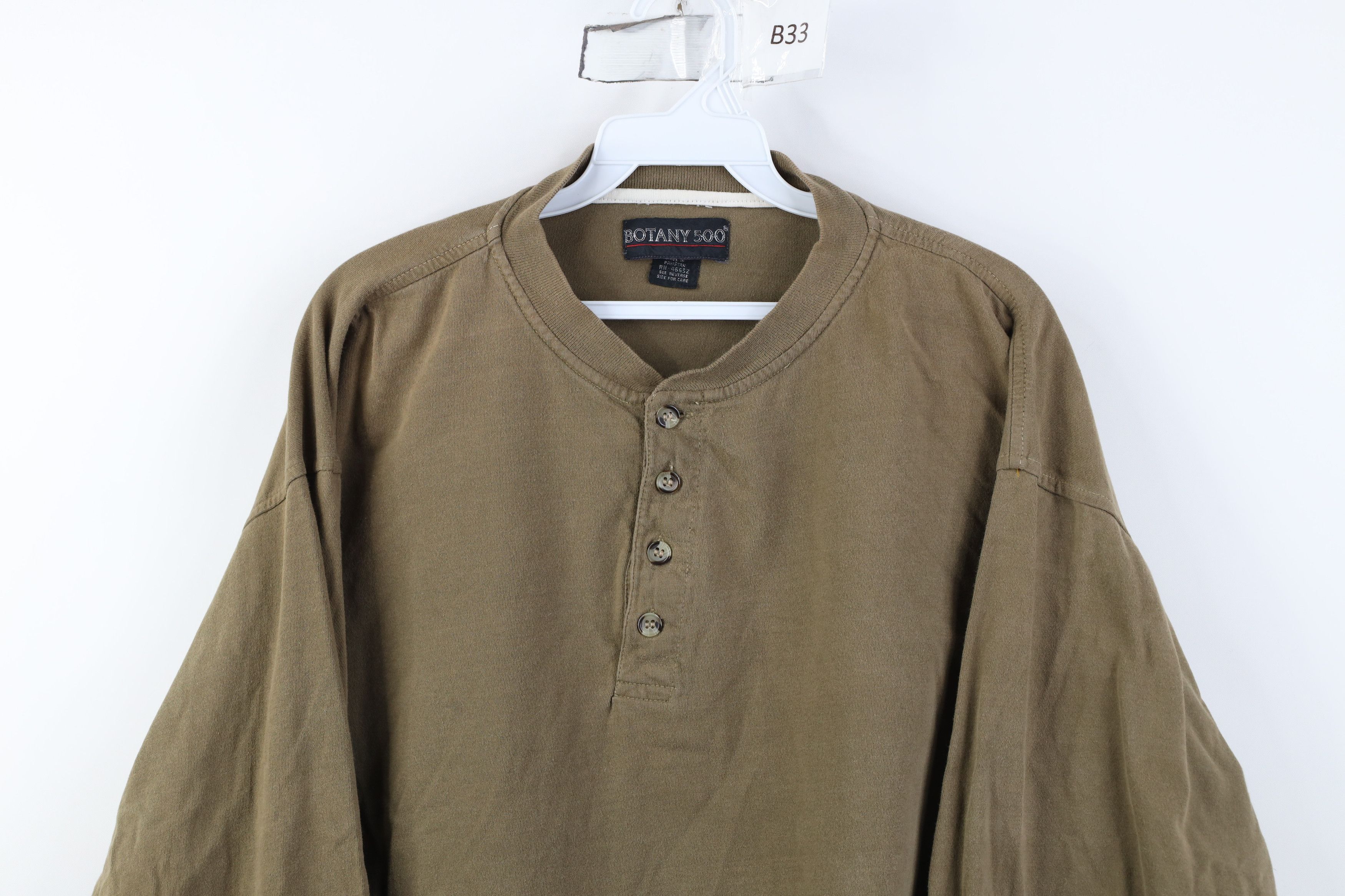 Vintage Vintage 90s Streetwear Long Sleeve Henley T-Shirt Green Size US XL / EU 56 / 4 - 2 Thumbnail