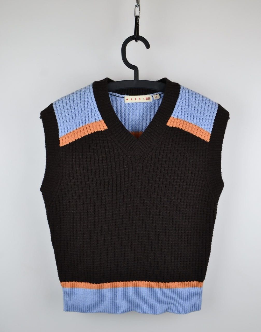 MARNI UNIQLO POPCORN KNITTED V-NECK SWEATER VEST Size M