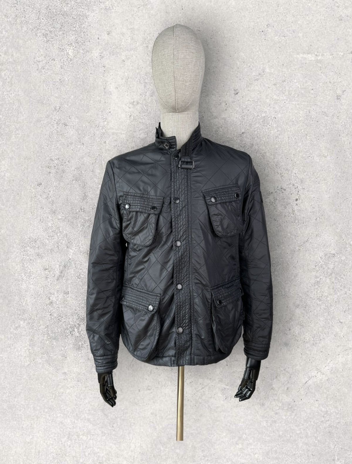 image of Barbour Tokito Motor Cycling Quilt International Jacket in Black, Men's (Size Medium)
