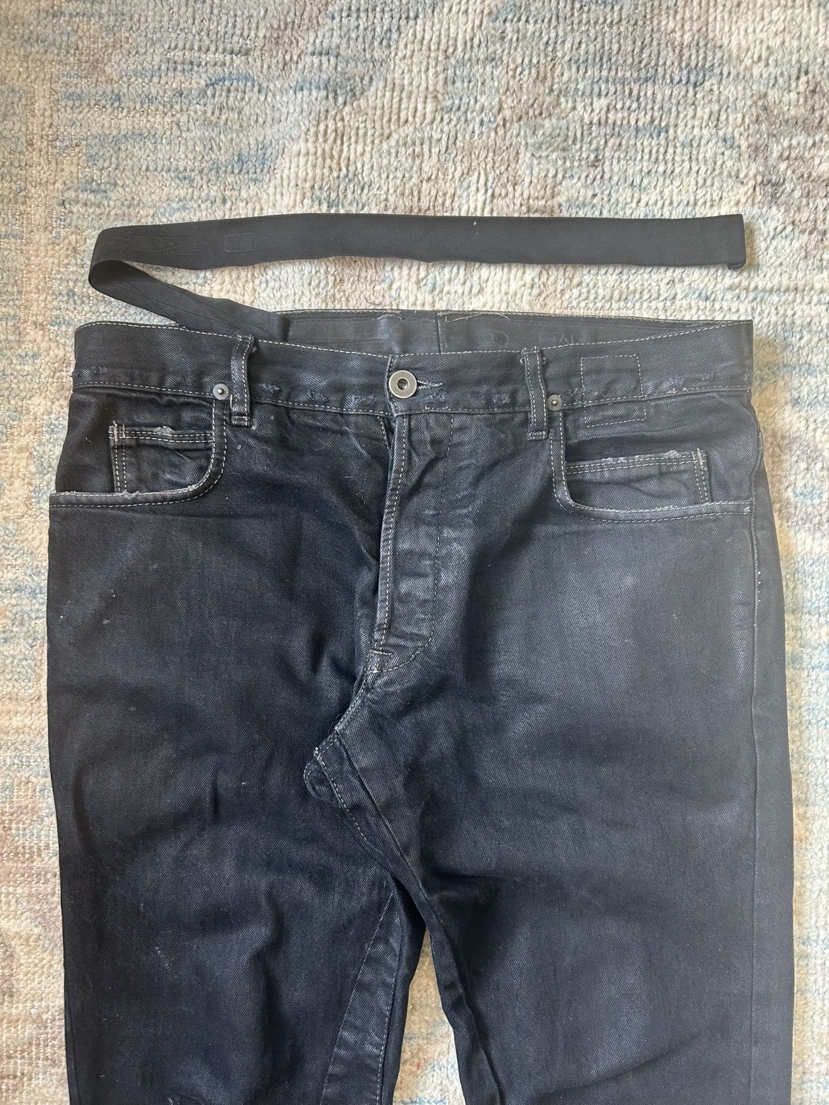 Rick Owens rick owens ss09 O&M deep black wax berlin detroits Size US 30 / EU 46 - 2 Thumbnail