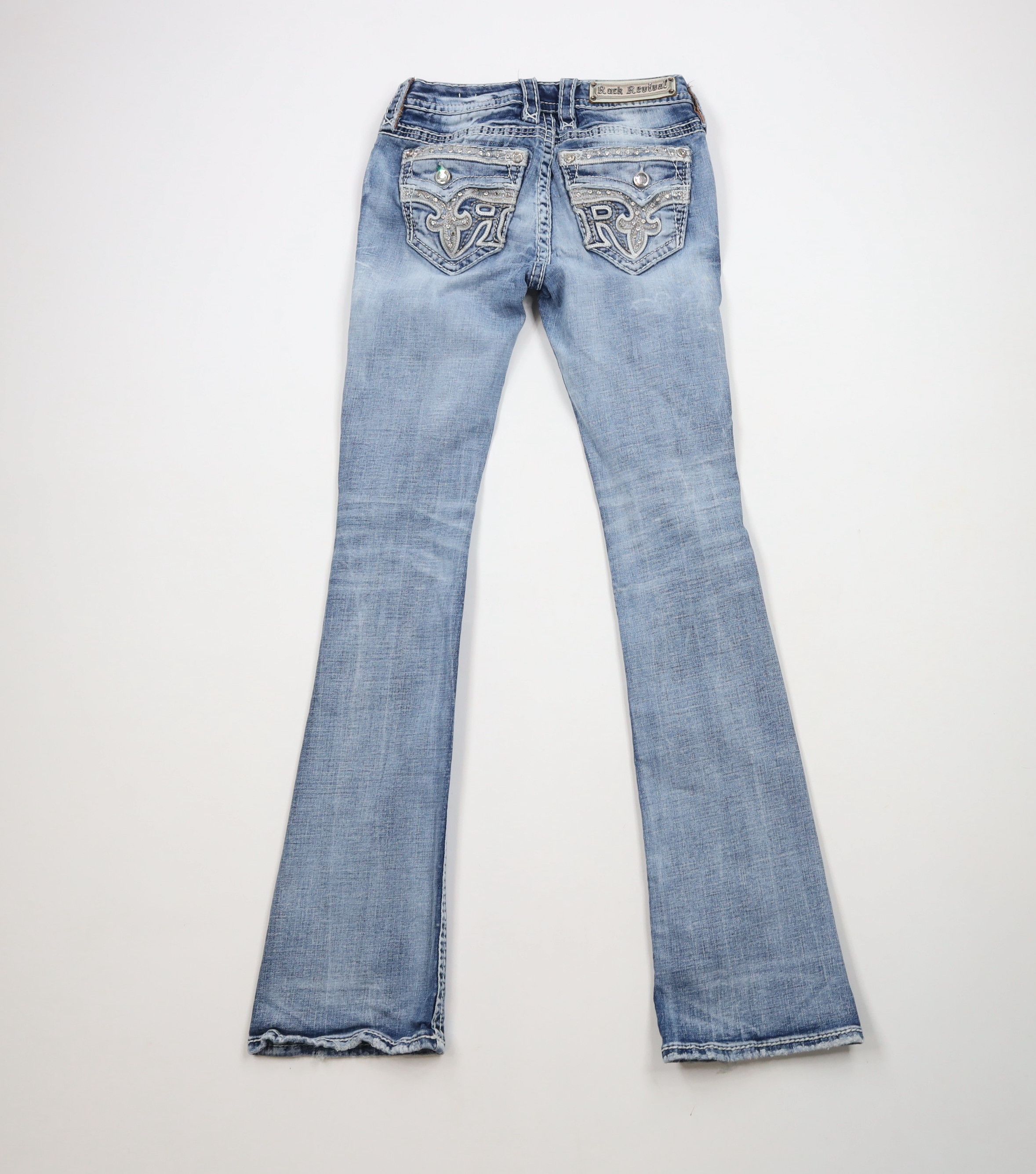 Rock Revival × Vintage Rock Revival Thick Stitch Sundee Mid Rise Boot Denim Jeans Size 26" / US 2 / IT 38 - 11 Thumbnail