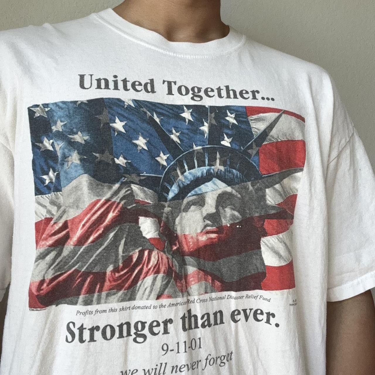 Vintage Vintage United Together 2001 Graphics White Tee Shirt Size US XL / EU 56 / 4 - 1 Thumbnail